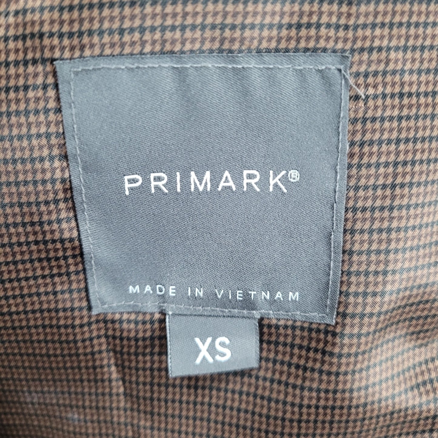 Primark Grey Wool Blend Tweed 2 Button Single Vented Notch Blazer Sport Coat XS