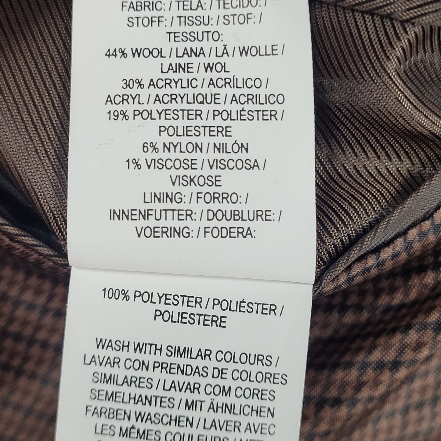 Primark Grey Wool Blend Tweed 2 Button Single Vented Notch Blazer Sport Coat XS