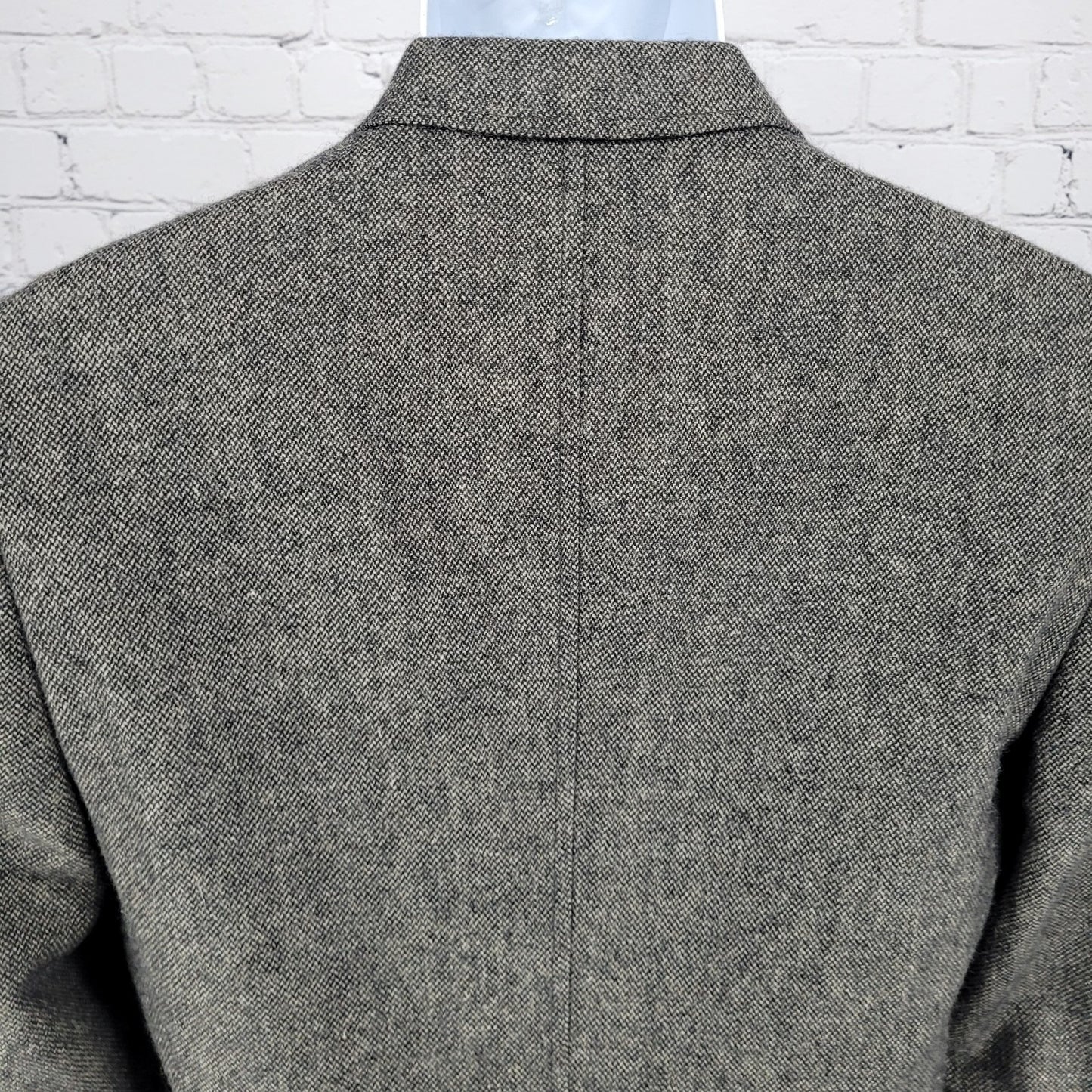 Primark Grey Wool Blend Tweed 2 Button Single Vented Notch Blazer Sport Coat XS