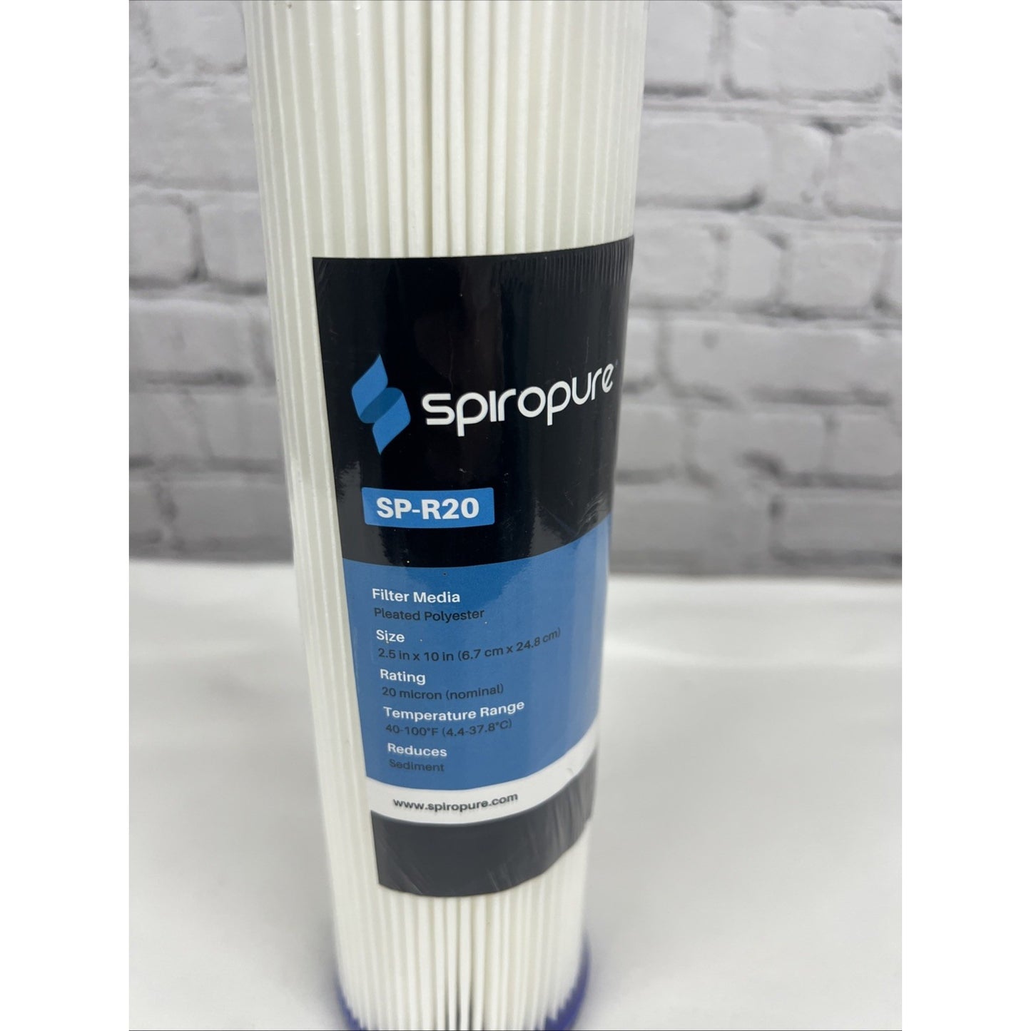 SpiroPure SP-R20 10x2.5 Non-Woven Pleated Polyester Sediment Filters SPC-25-1020