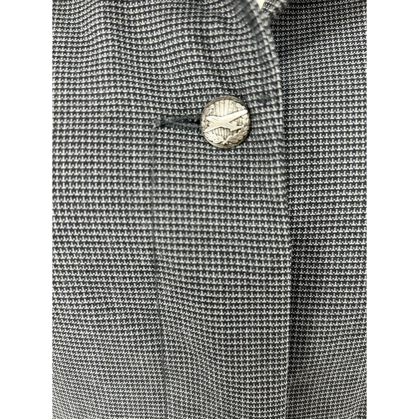 Delta Collections Single Vent Midi Gray Collard Button Up Uniform Dress Size 12P