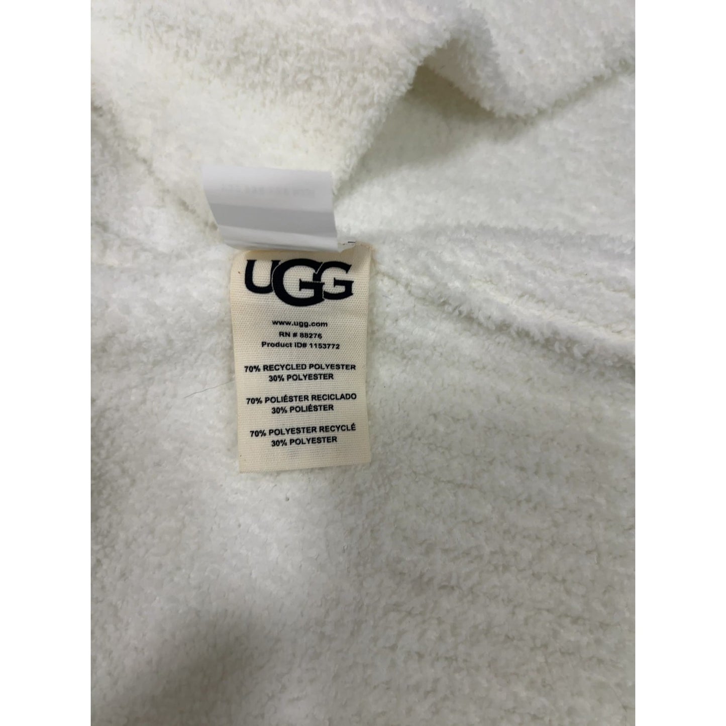 UGG Cream Fuzzy Sweater Knit Shawl Collar Belted Women's Long Robe XL
