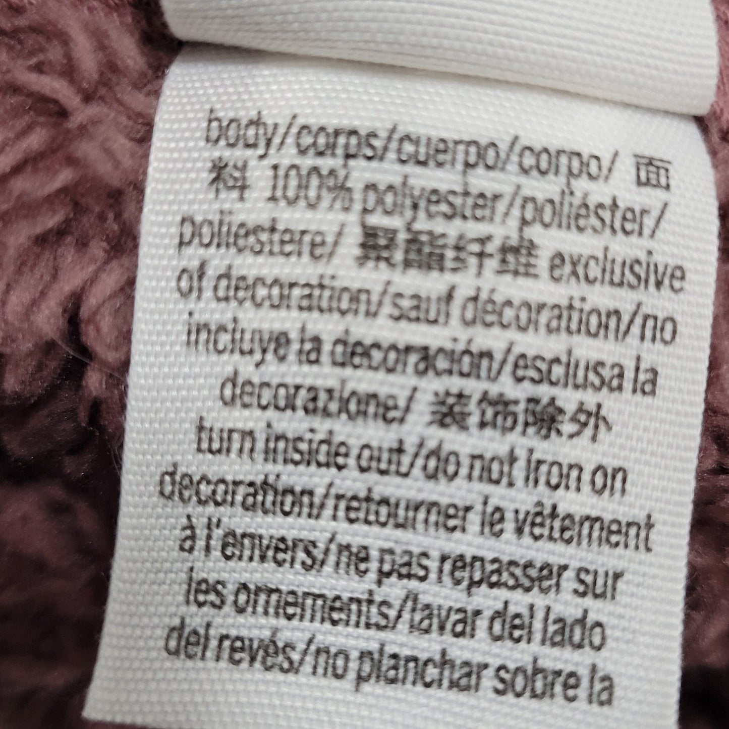 PINK Victoria's Secret Purple Sherpa Fleece Pullover Hoodie Size Large L