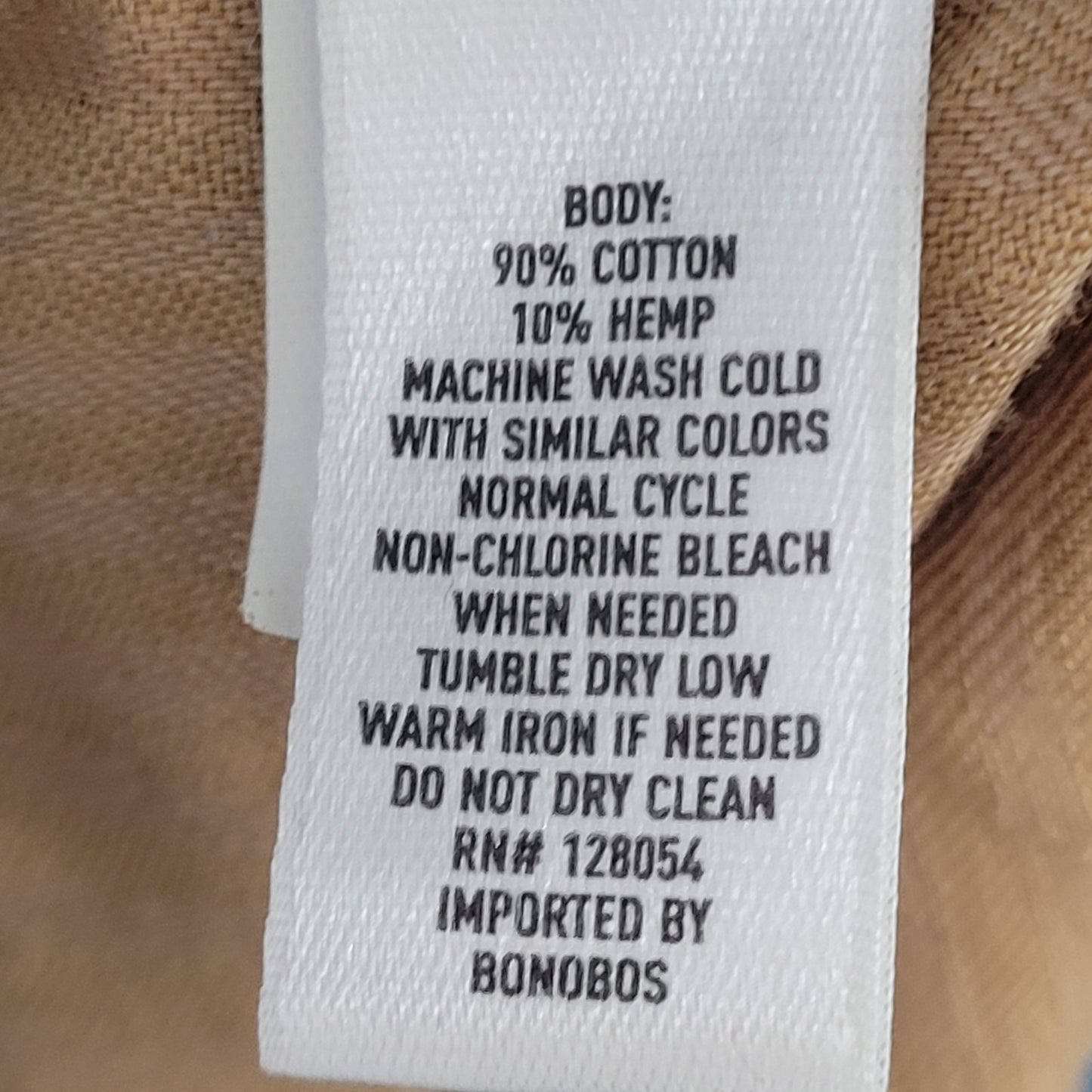 Bonobos Blue Cotton Hemp Denim Cuffed Tapered Chino Jeans Size 31/32 (32x29)