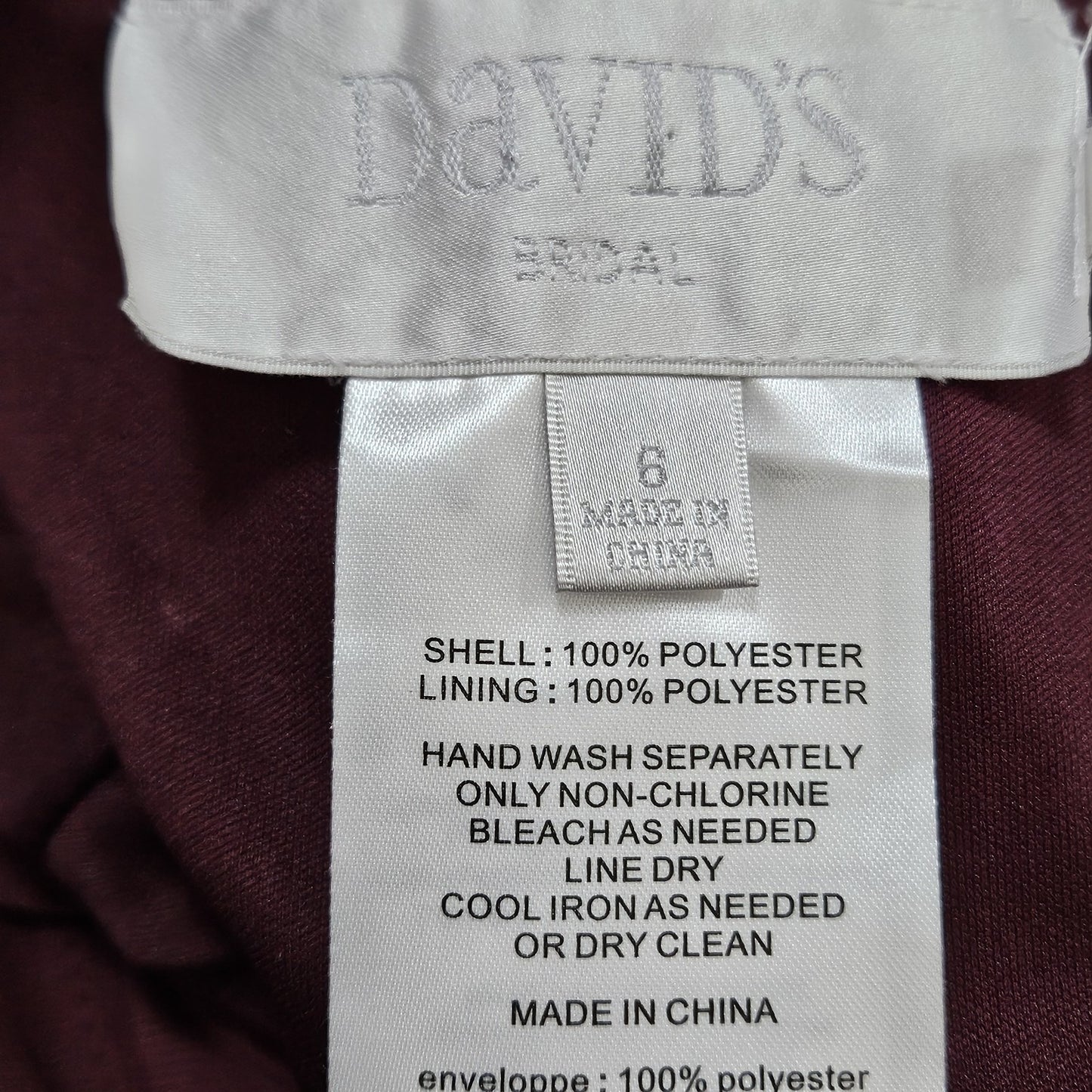 David's Bridal Red Strapless Pleated Belted Chiffon Overlay Maxi Dress 6