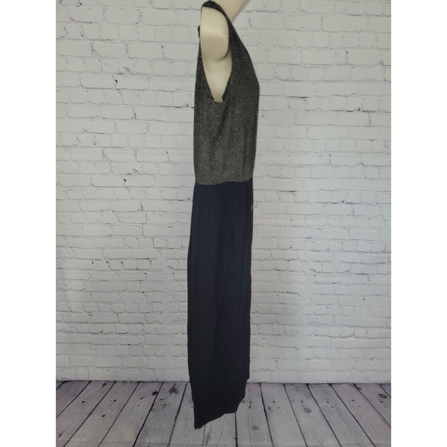 Vintage Julian Taylor New York Green Black Snake Print Sheath Dress USA Size 14