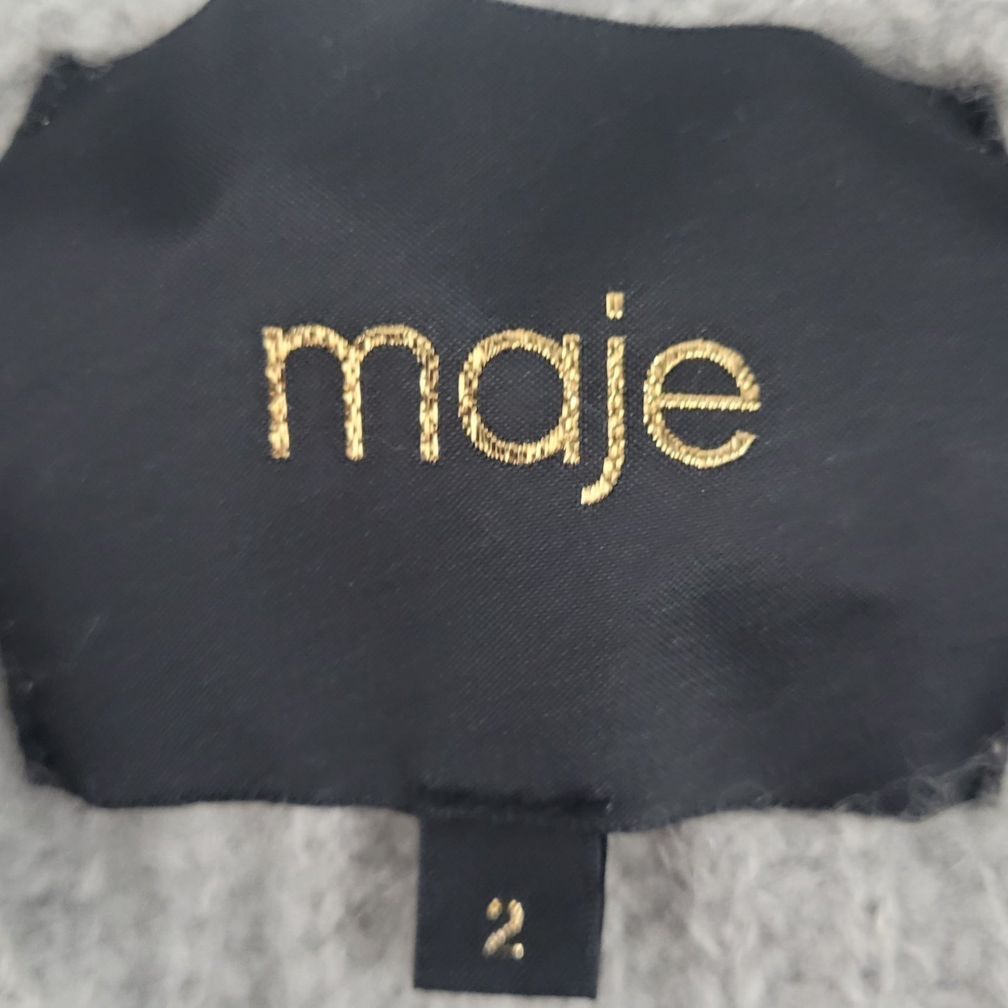 Maje Grey 100% Cashmere Drop Shoulder Long Sleeve V Neck Pullover Sweater 2