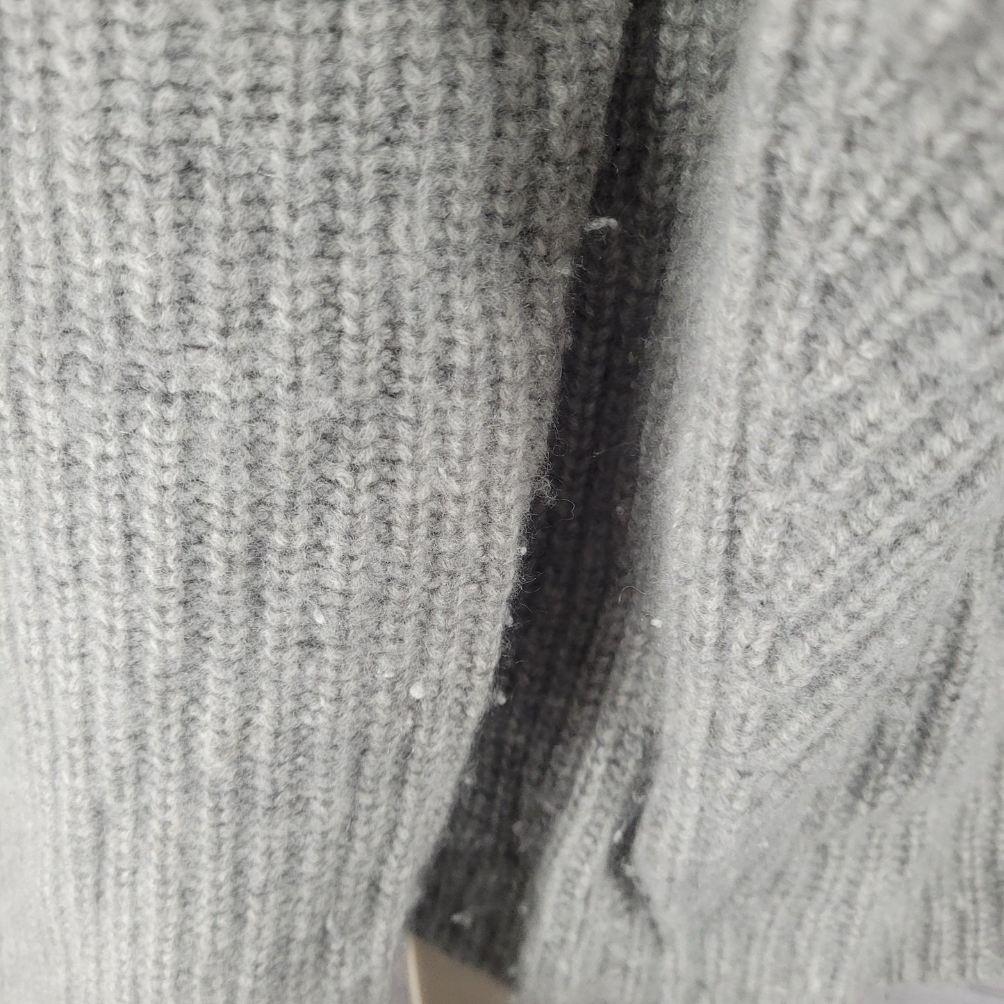 Maje Grey 100% Cashmere Drop Shoulder Long Sleeve V Neck Pullover Sweater 2