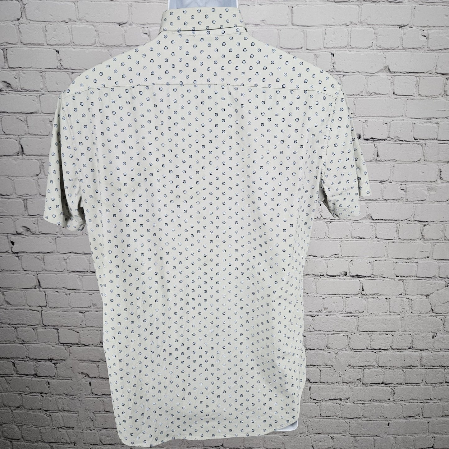 Bonobos Grey Slim Fit Button Up Short Sleeve Lightweight Stretch Shirt Medium M