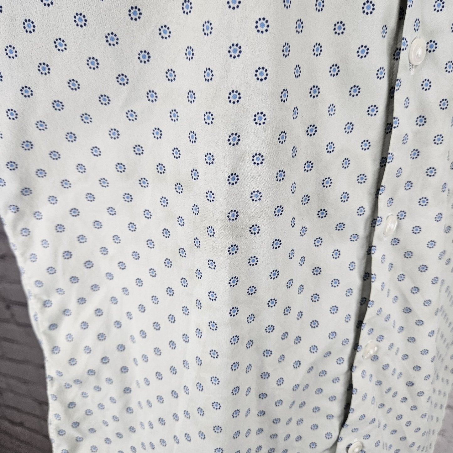 Bonobos Grey Slim Fit Button Up Short Sleeve Lightweight Stretch Shirt Medium M