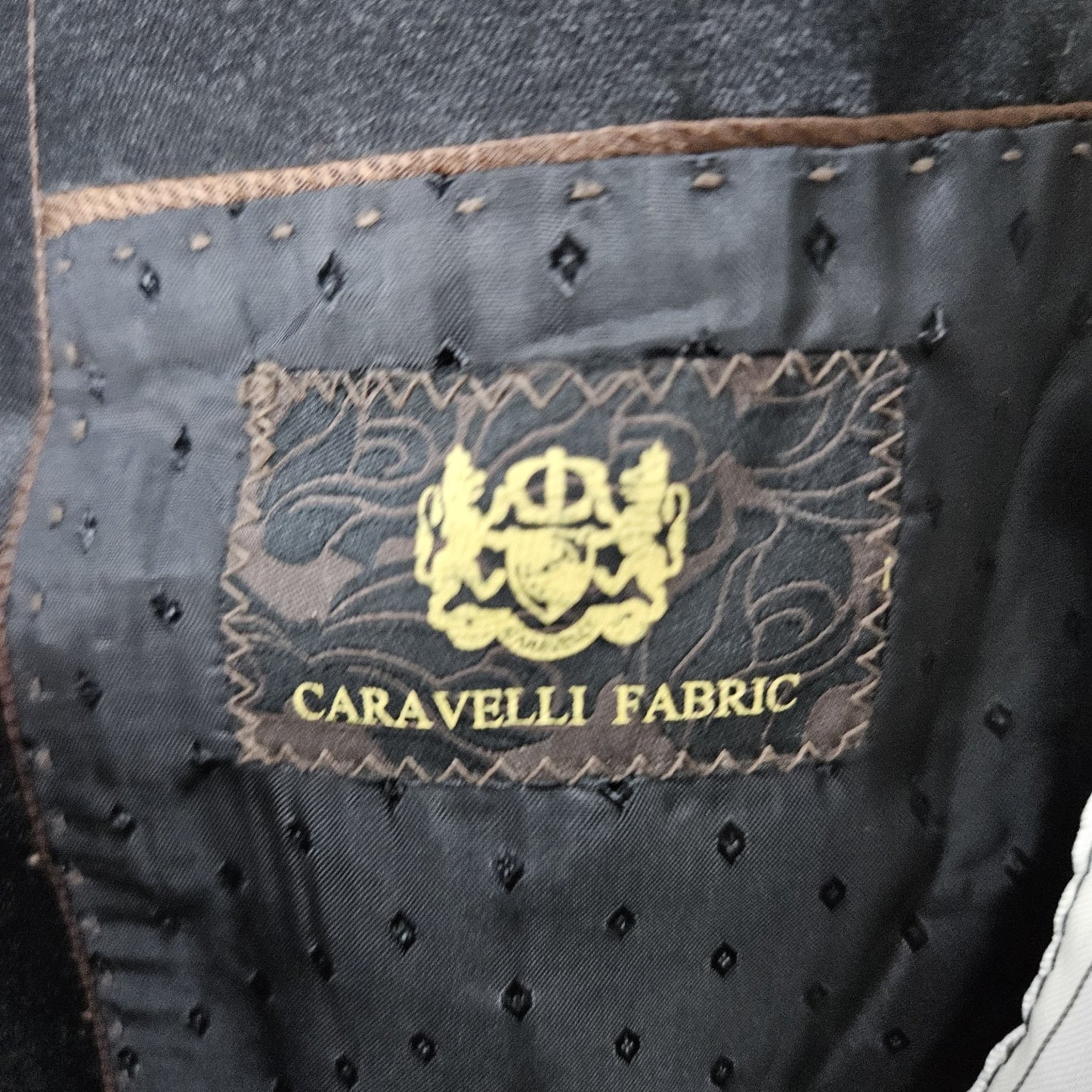 Caravelli Black Charles Hand Tailored 2 Button Tuxedo Blazer Suit Jacket 34S