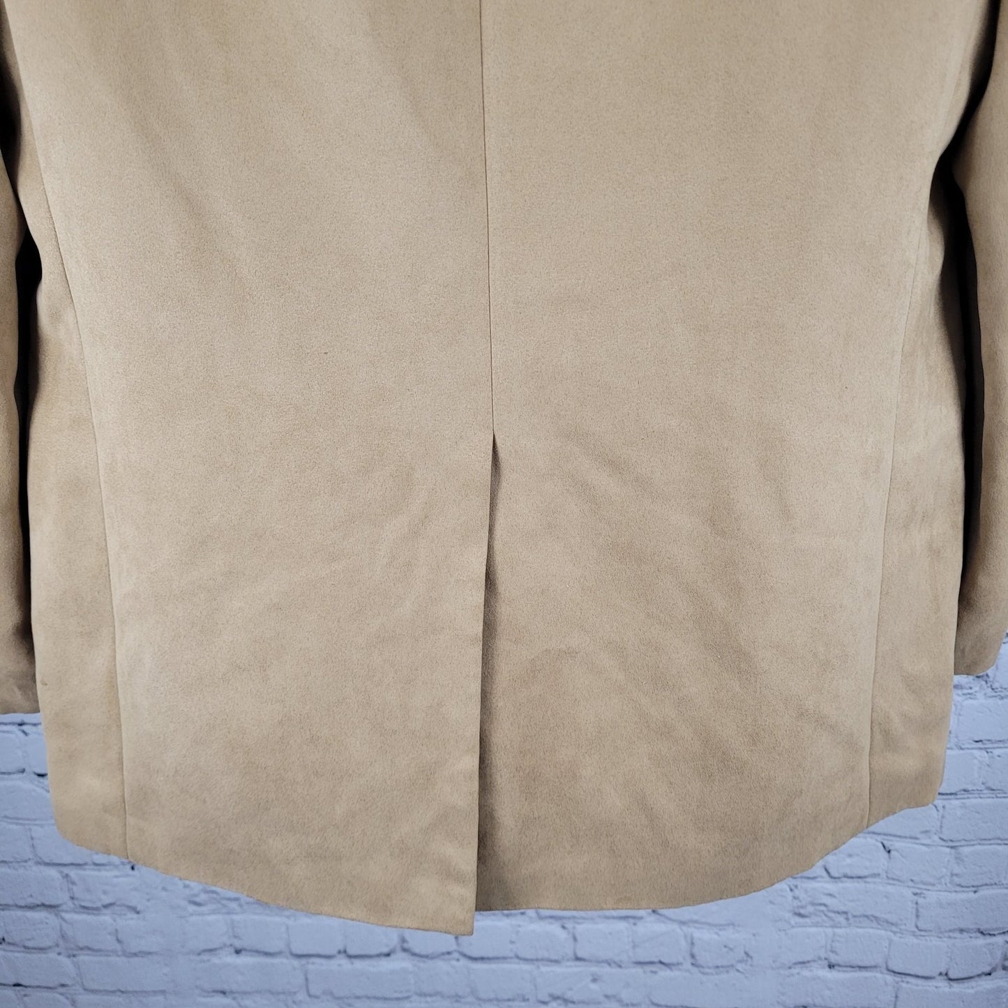 Chaps Ralph Lauren Tan Microfiber 2 Button Vented Notch Blazer Jacket Size 42
