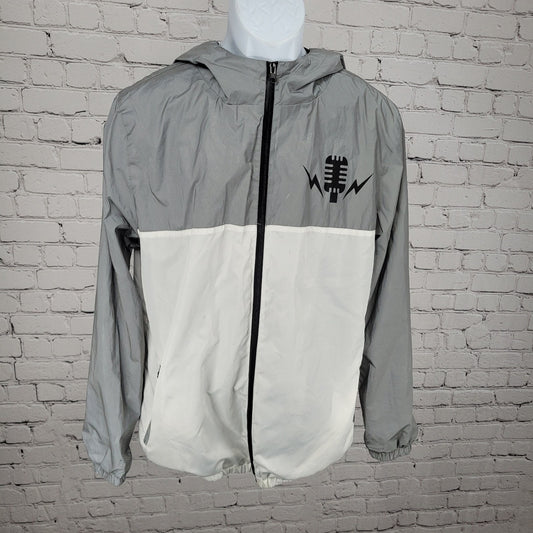 Austin City Limits Music Festival Silver Metallic Hooded Jacket Size Medium M