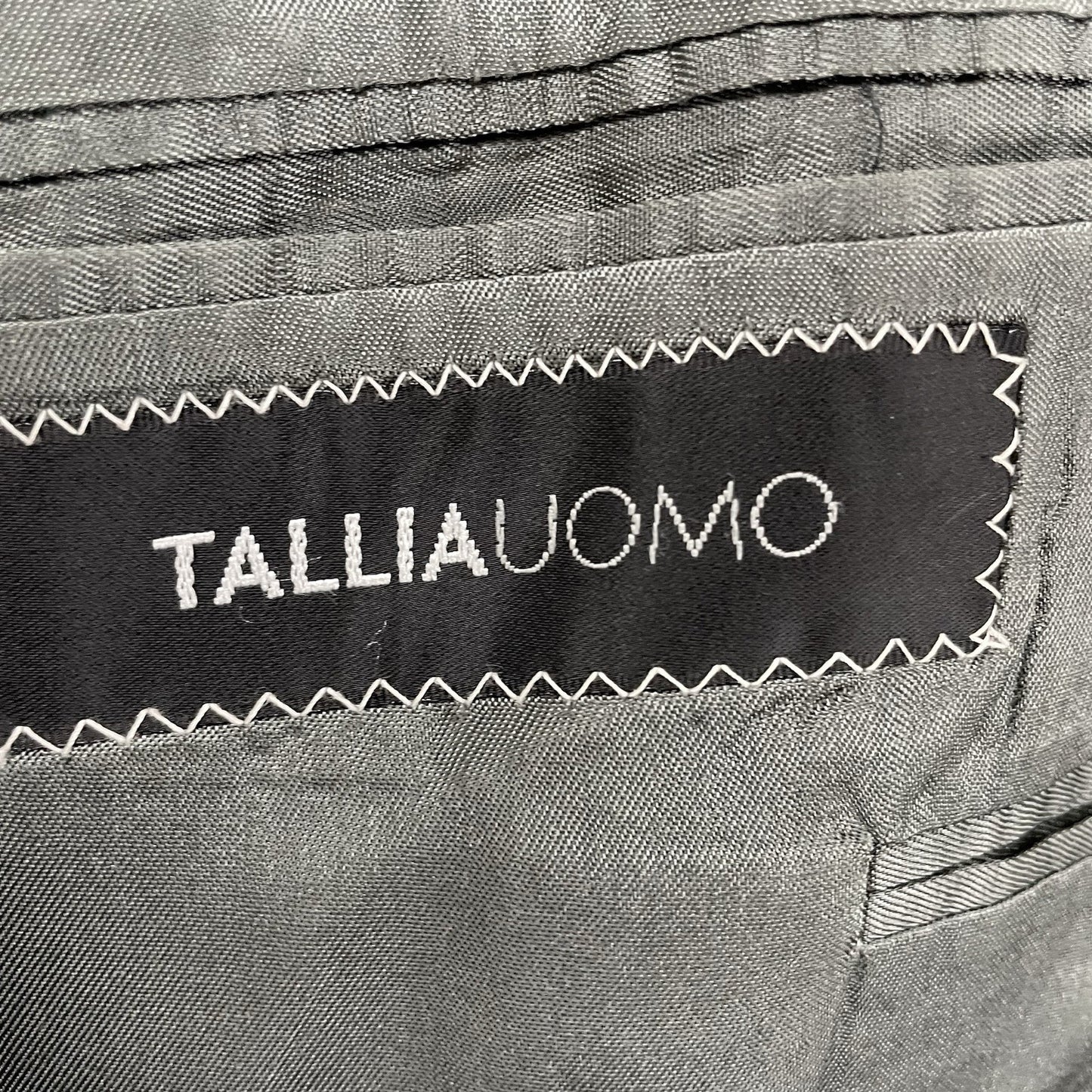 Tallia Uomo Black Worsted Wool 2 Gold Button Blazer Sport Coat USA Made Size 46L