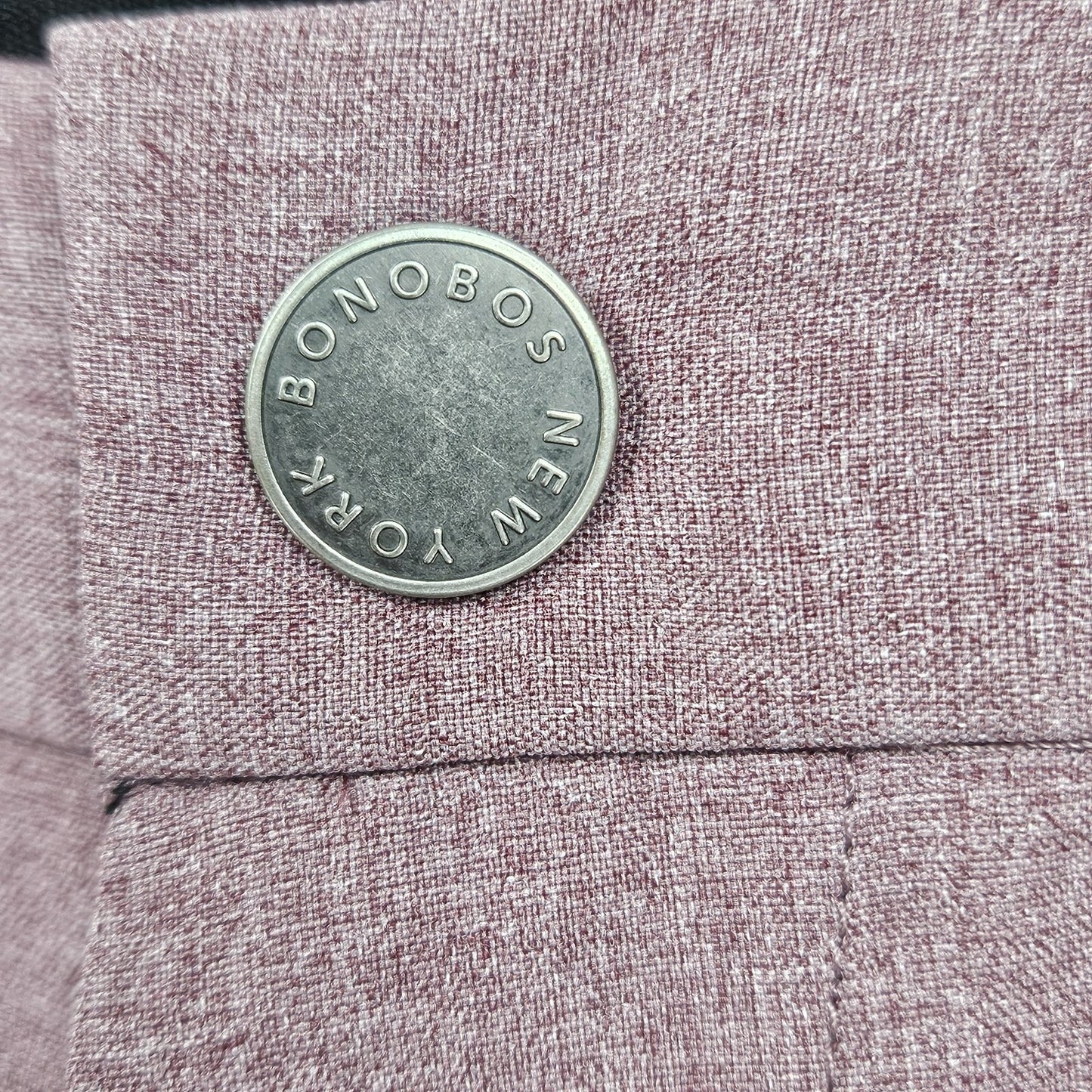 Bonobos Golf Pink Slim Lightweight Zip Pocket Straight Leg Chino Pants 38x30