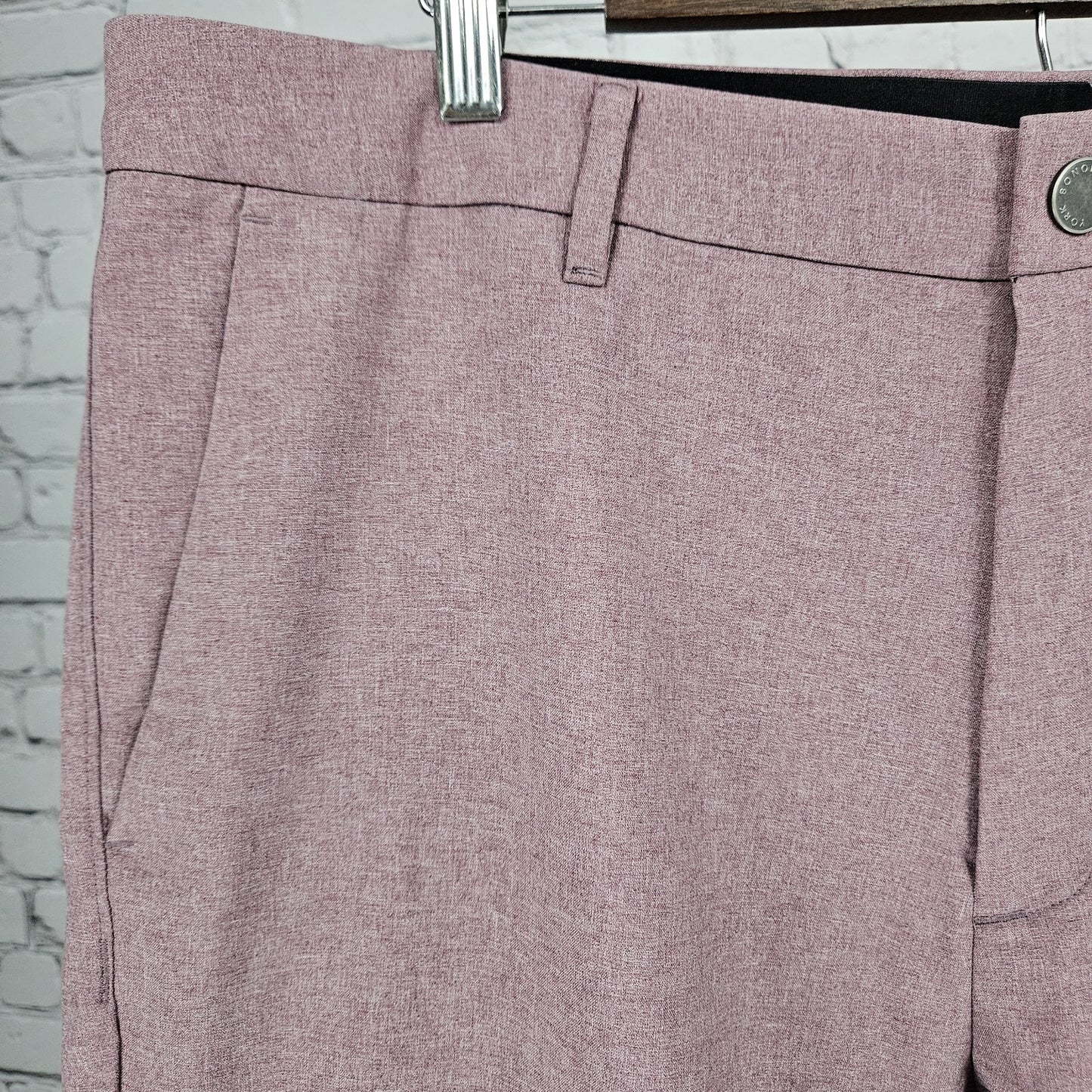 Bonobos Golf Pink Slim Lightweight Zip Pocket Straight Leg Chino Pants 38x30