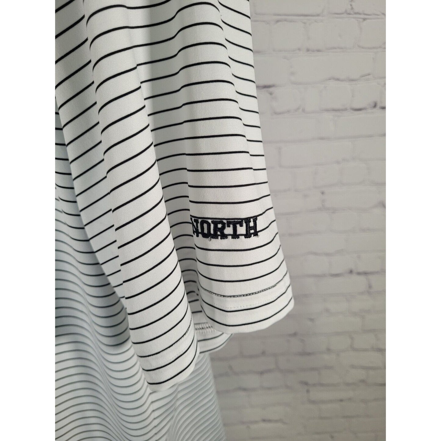 Fairway & Greene White Black Striped Golf Polo 2018 Acorn Cup USA Made Size XL
