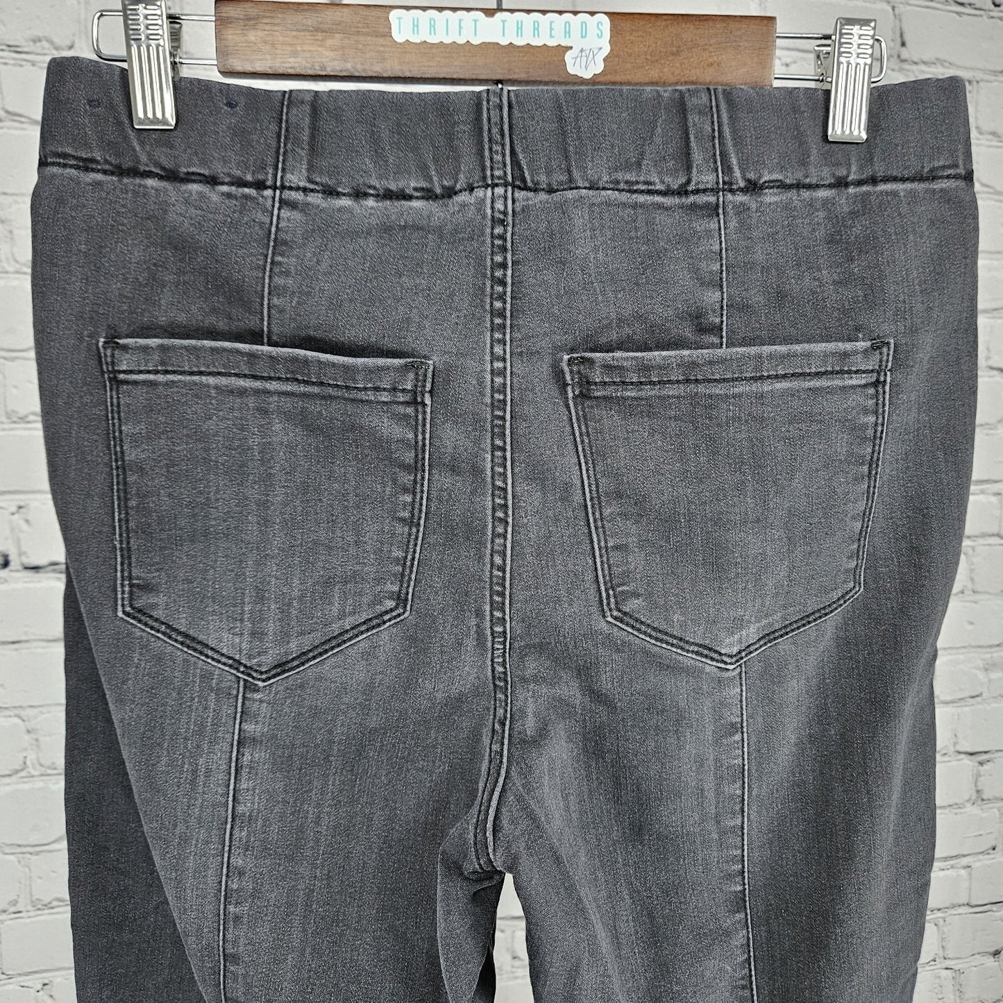 Liverpool Black The Pull On Moto Zippered Ankle Skinny Jeans 8/29 (29x27)
