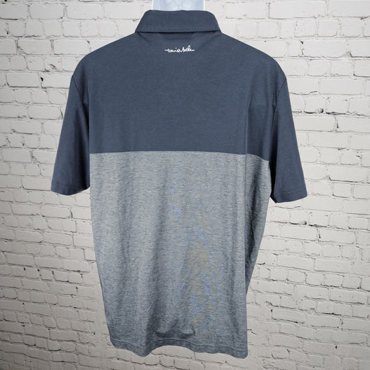 Travis Mathew UT Longhorn Golf Club Blue Pima Cotton Blend US Flag Polo Shirt XL