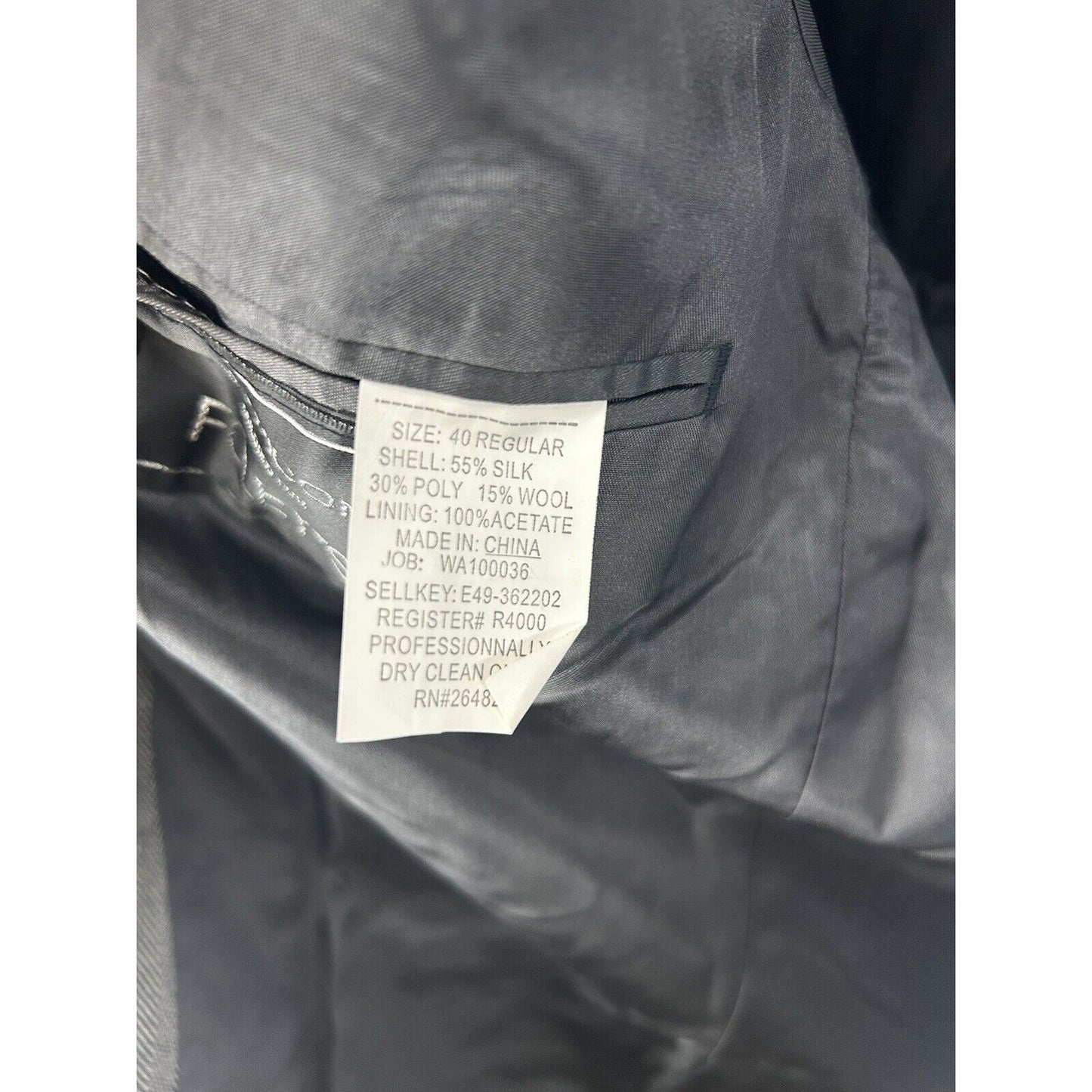 Evan Picone Silk Herringbone Gray Two Button Sport Coat Blazer Suit Size 40R