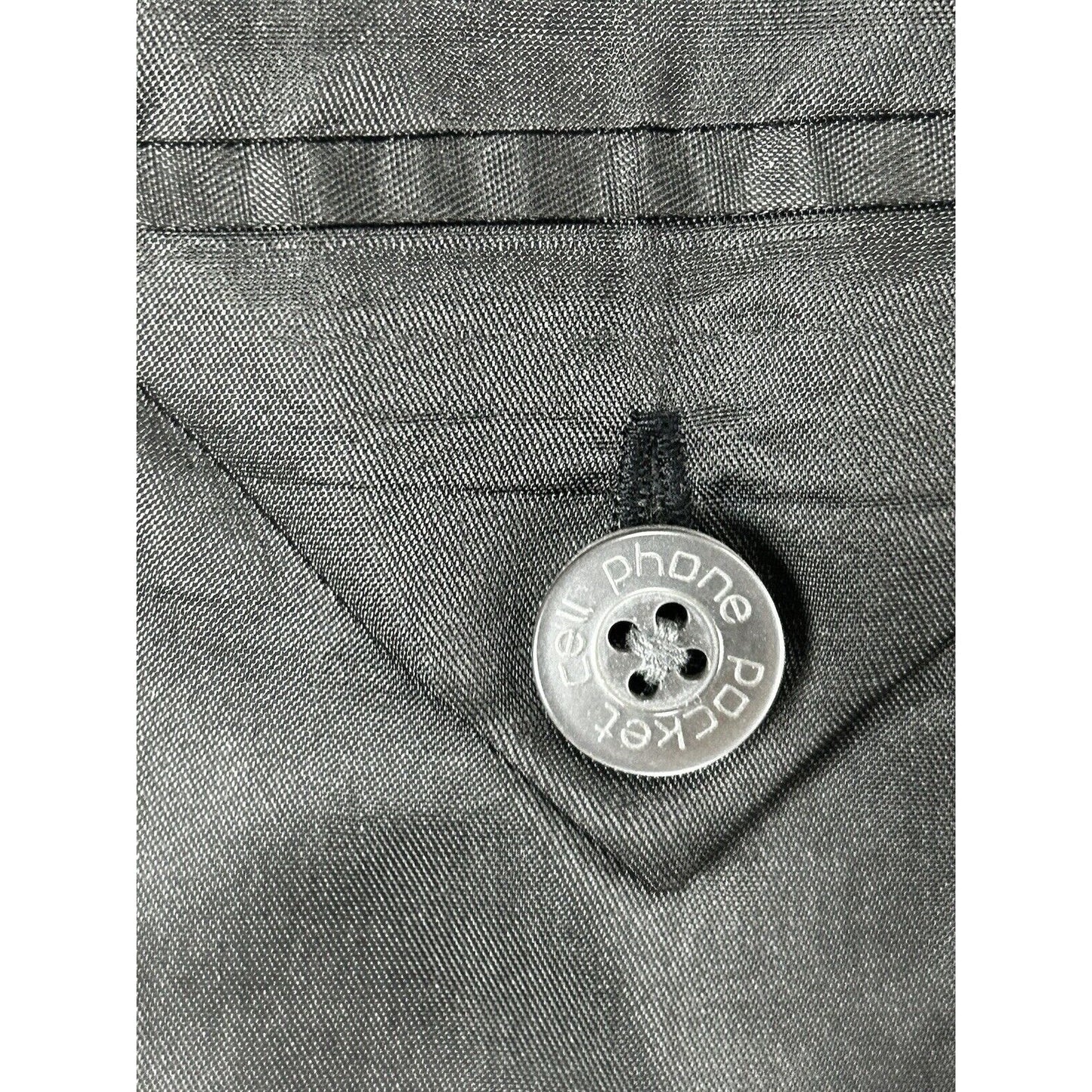 Evan Picone Silk Herringbone Gray Two Button Sport Coat Blazer Suit Size 40R