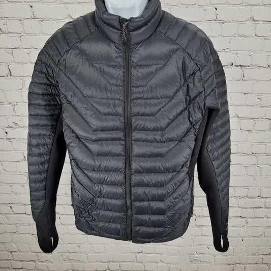 Obermeyer Klaus Black Down Insulated Fusion Stretch Zipped Jacket Size Medium M