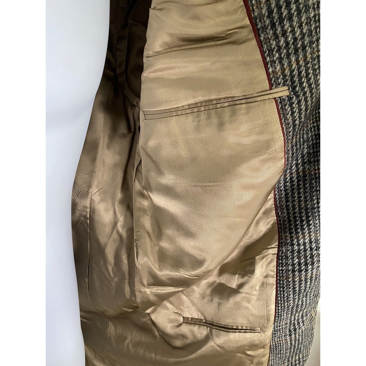 Vintage Barrister Hartmarx Wool Plaid 2 Button Blazer Jacket USA 1989 Size 42