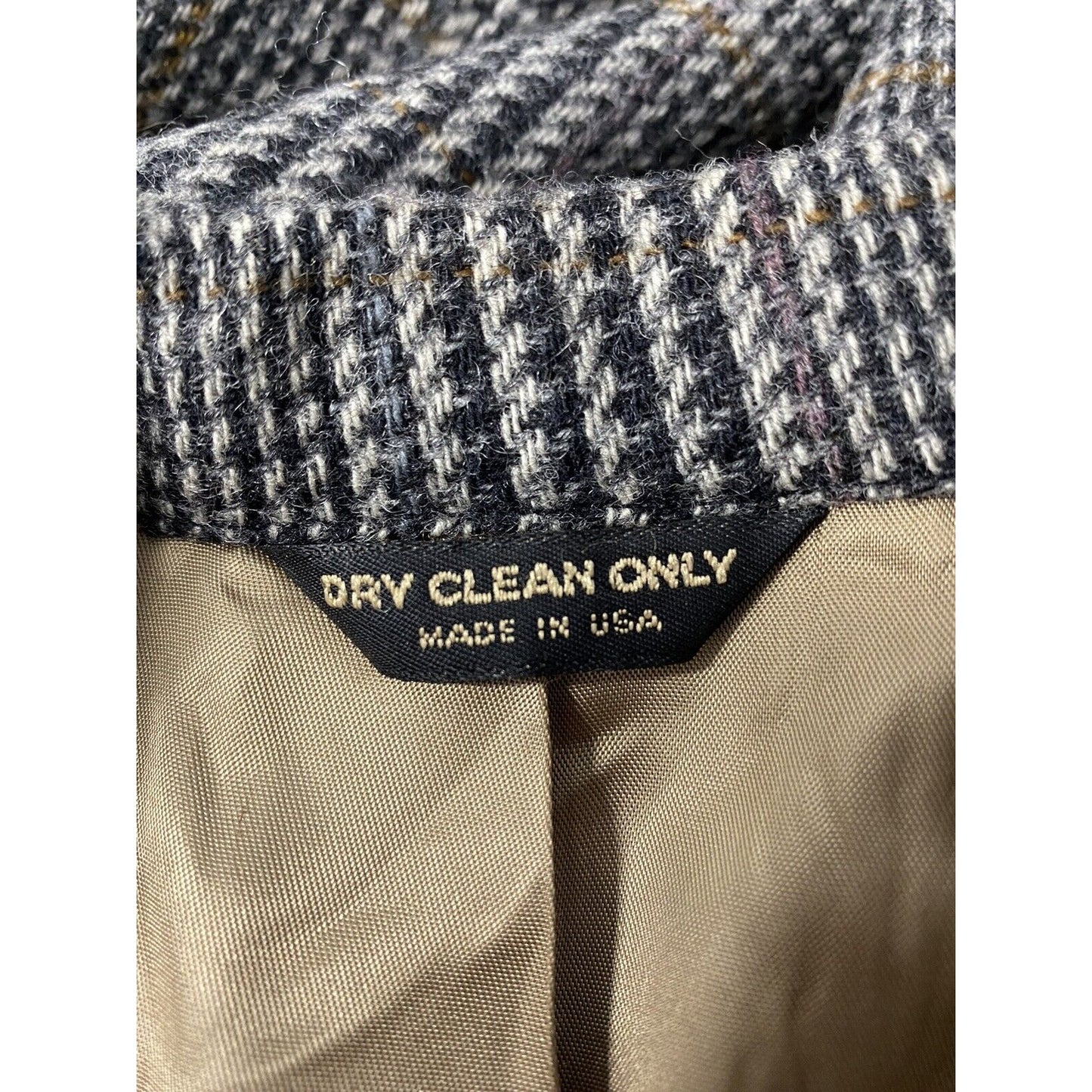 Vintage Barrister Hartmarx Wool Plaid 2 Button Blazer Jacket USA 1989 Size 42