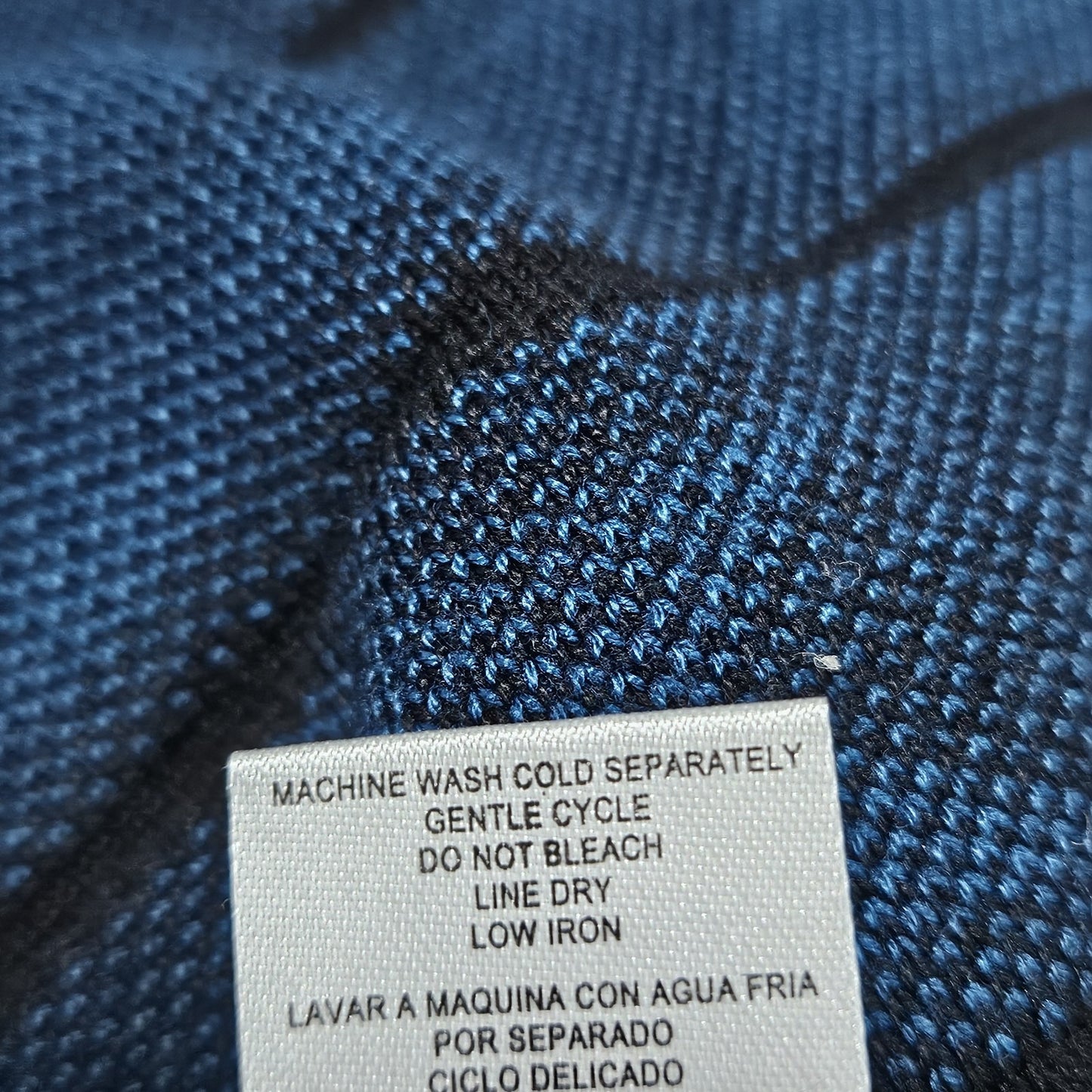NWT Ninety Clothing Co. Blue Black Knit Geometric Pull On A-Line Short Skirt M