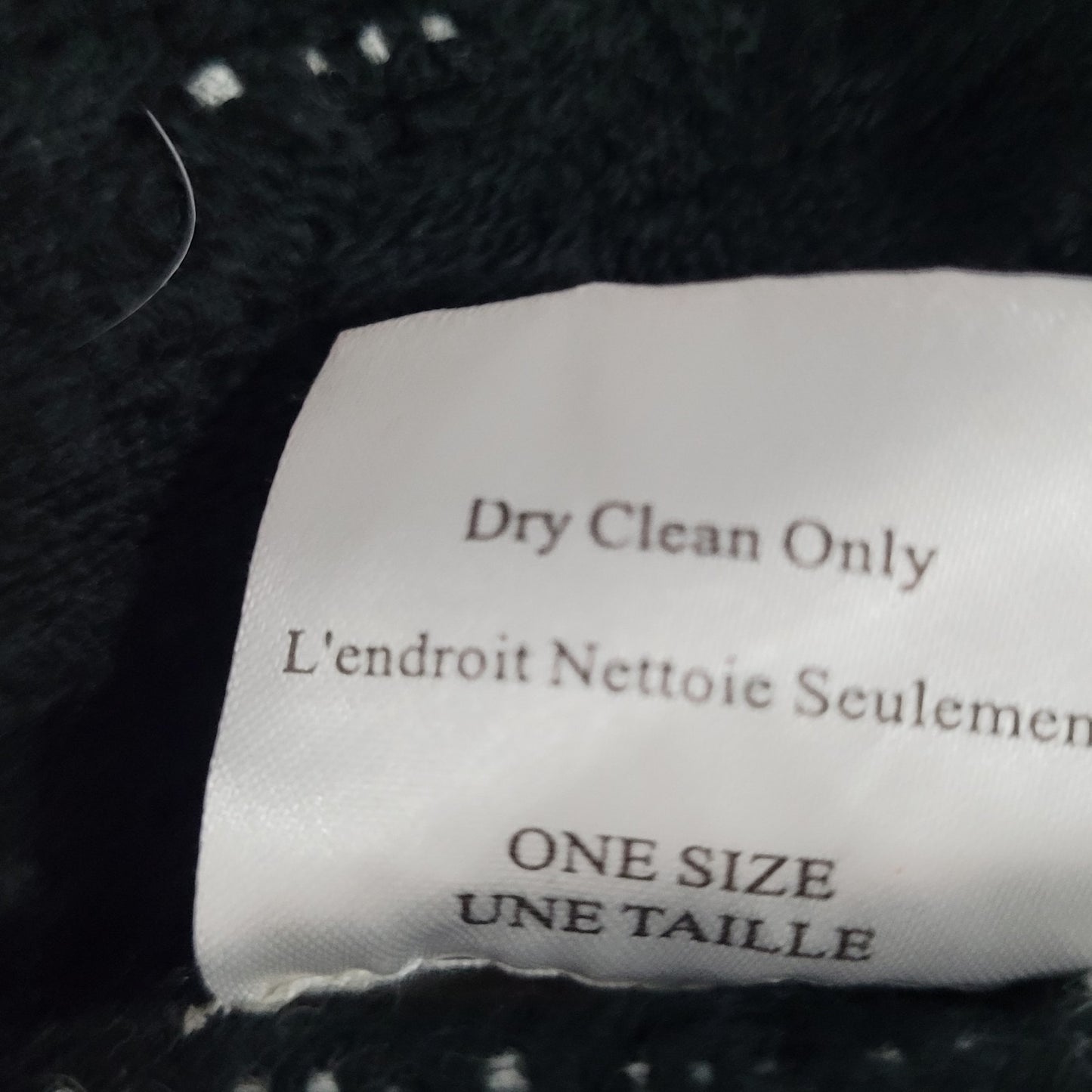 Free People Black White Hooded Toggle Boho Fringe Cape Sweater One Size O/S