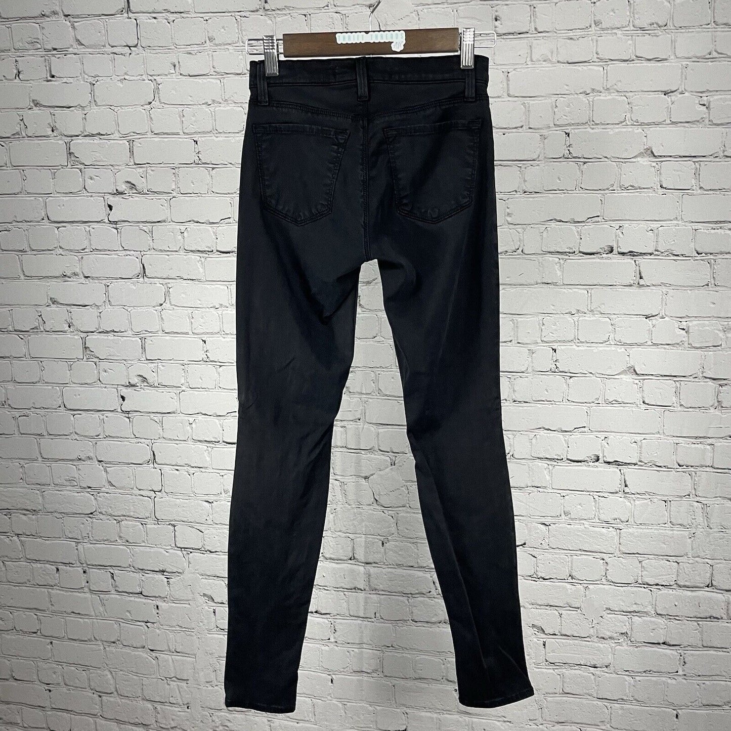 J Brand Black Super Skinny Low Rise Lightweight Pants USA Made Size 24 (25x19)