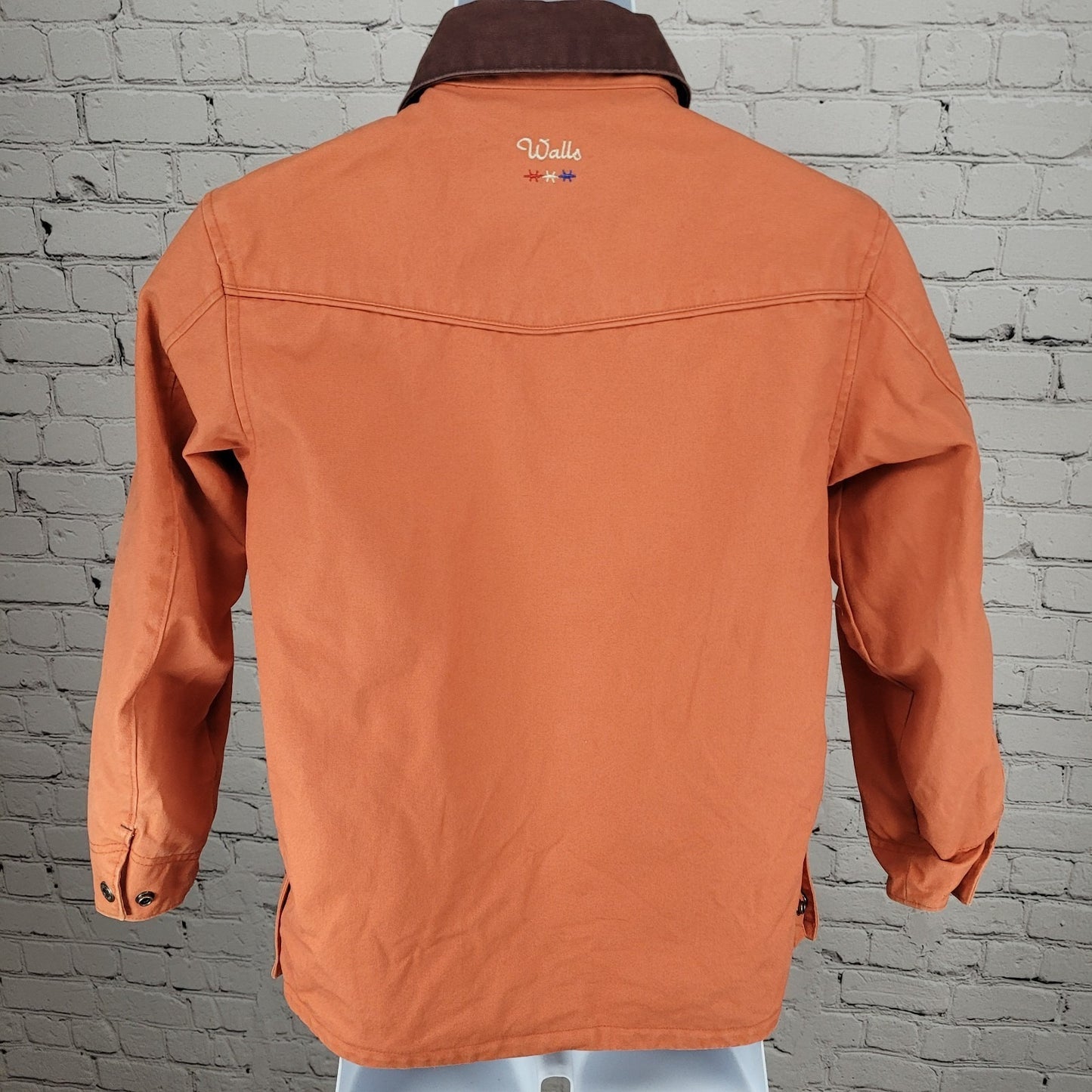 VTG Walls Orange Authentic Ranchwear Zip & Snap Jacket Boys Size Medium M 10-12