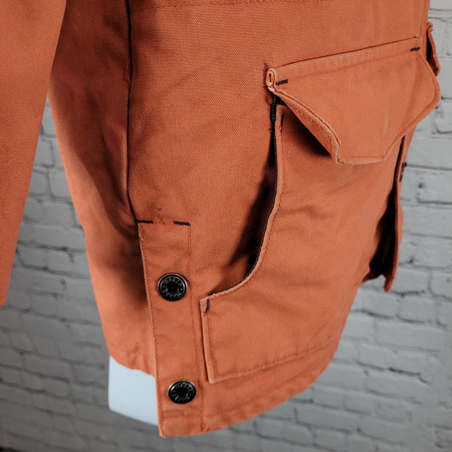 VTG Walls Orange Authentic Ranchwear Zip & Snap Jacket Boys Size Medium M 10-12