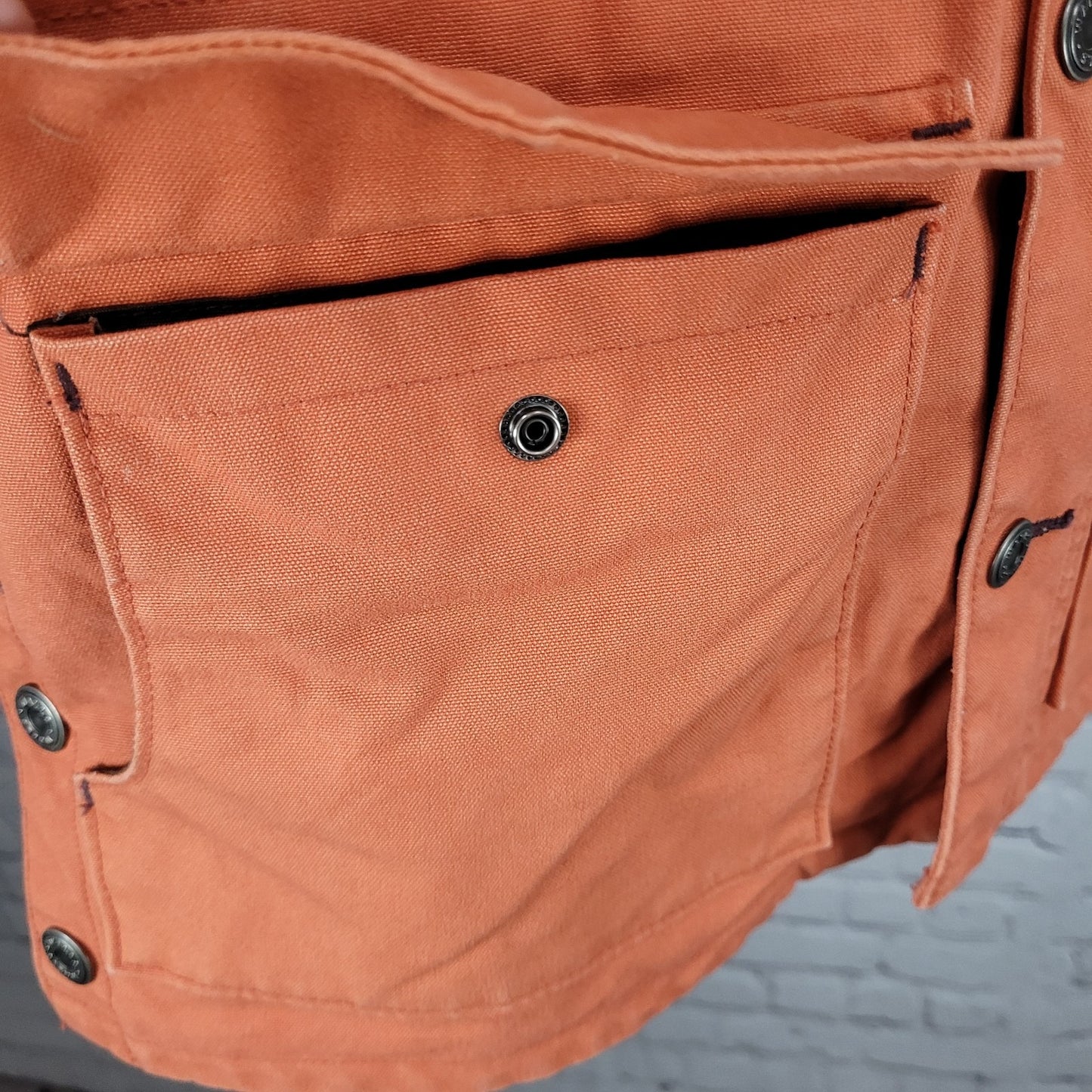 VTG Walls Orange Authentic Ranchwear Zip & Snap Jacket Boys Size Medium M 10-12