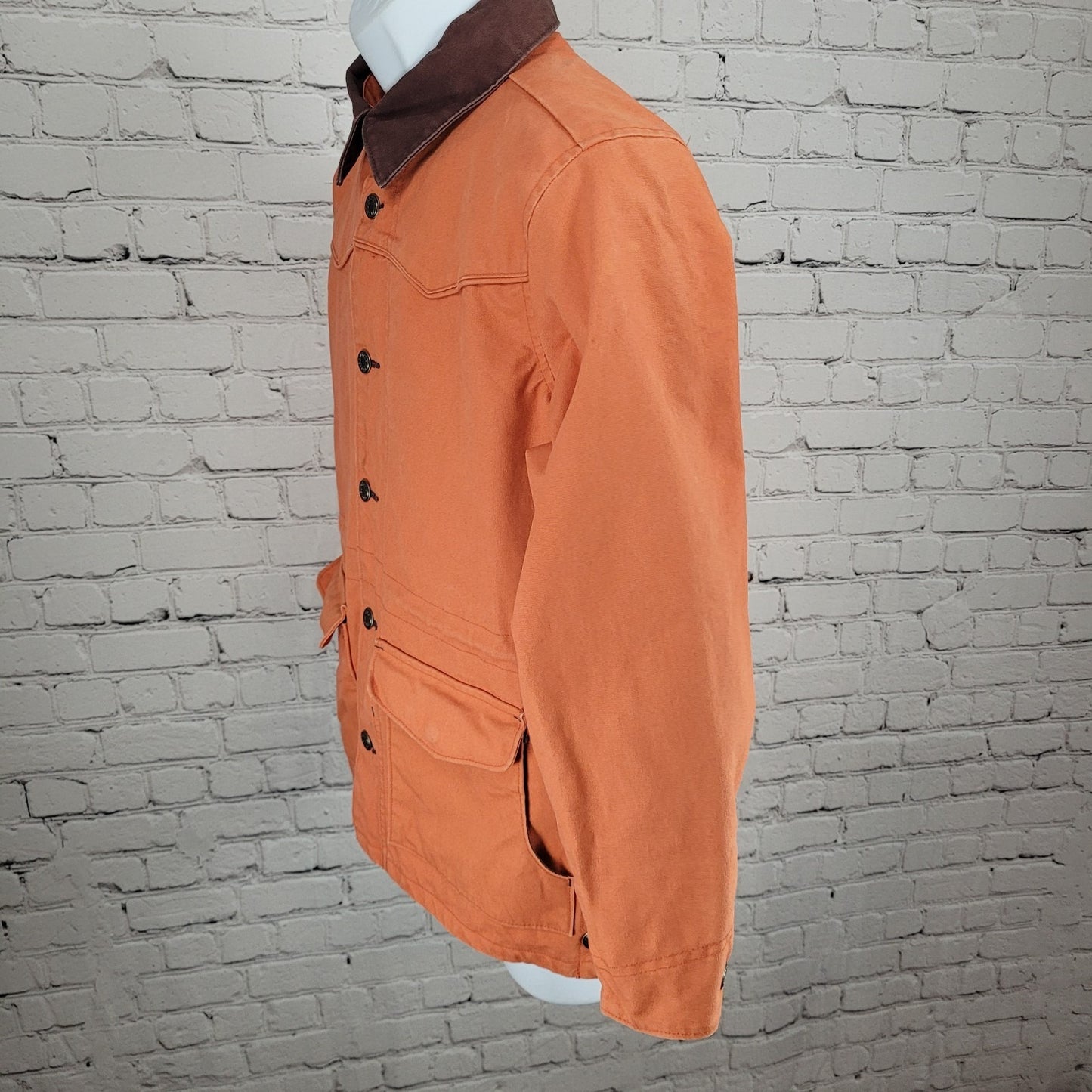 VTG Walls Orange Authentic Ranchwear Zip & Snap Jacket Boys Size Medium M 10-12