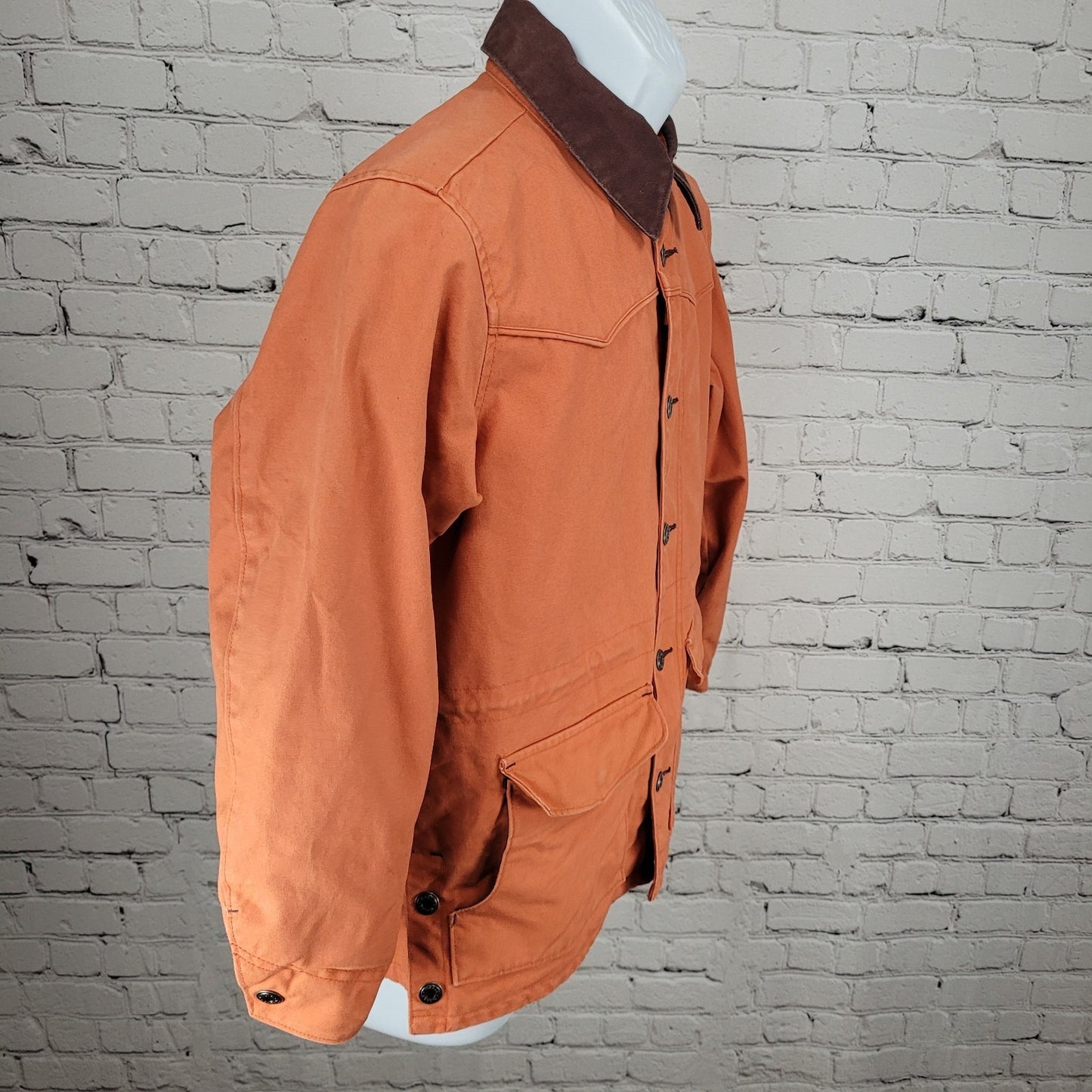 VTG Walls Orange Authentic Ranchwear Zip & Snap Jacket Boys Size Medium M 10-12