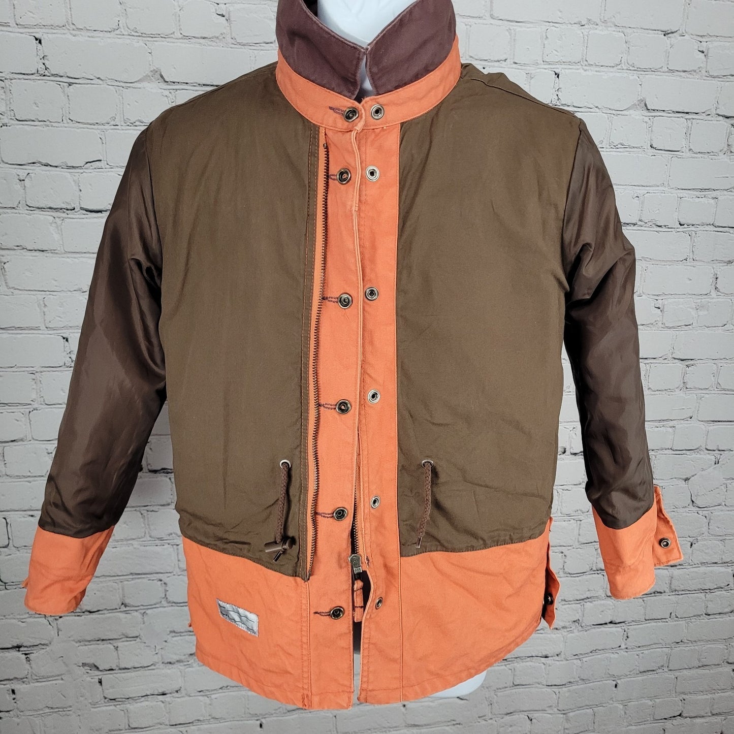 VTG Walls Orange Authentic Ranchwear Zip & Snap Jacket Boys Size Medium M 10-12