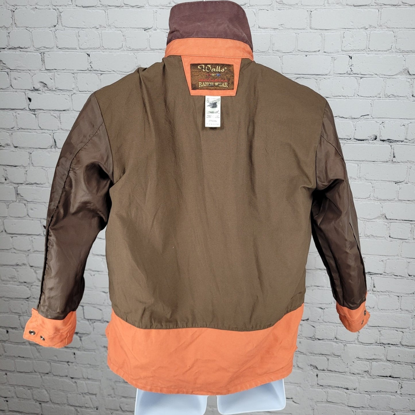 VTG Walls Orange Authentic Ranchwear Zip & Snap Jacket Boys Size Medium M 10-12