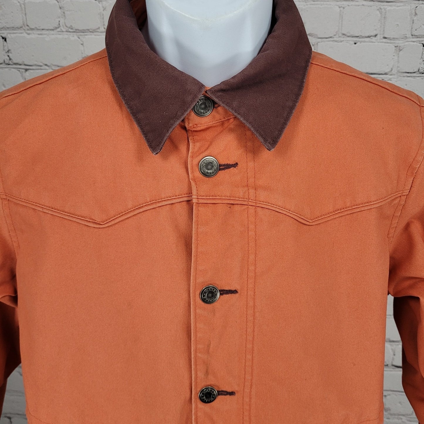 VTG Walls Orange Authentic Ranchwear Zip & Snap Jacket Boys Size Medium M 10-12