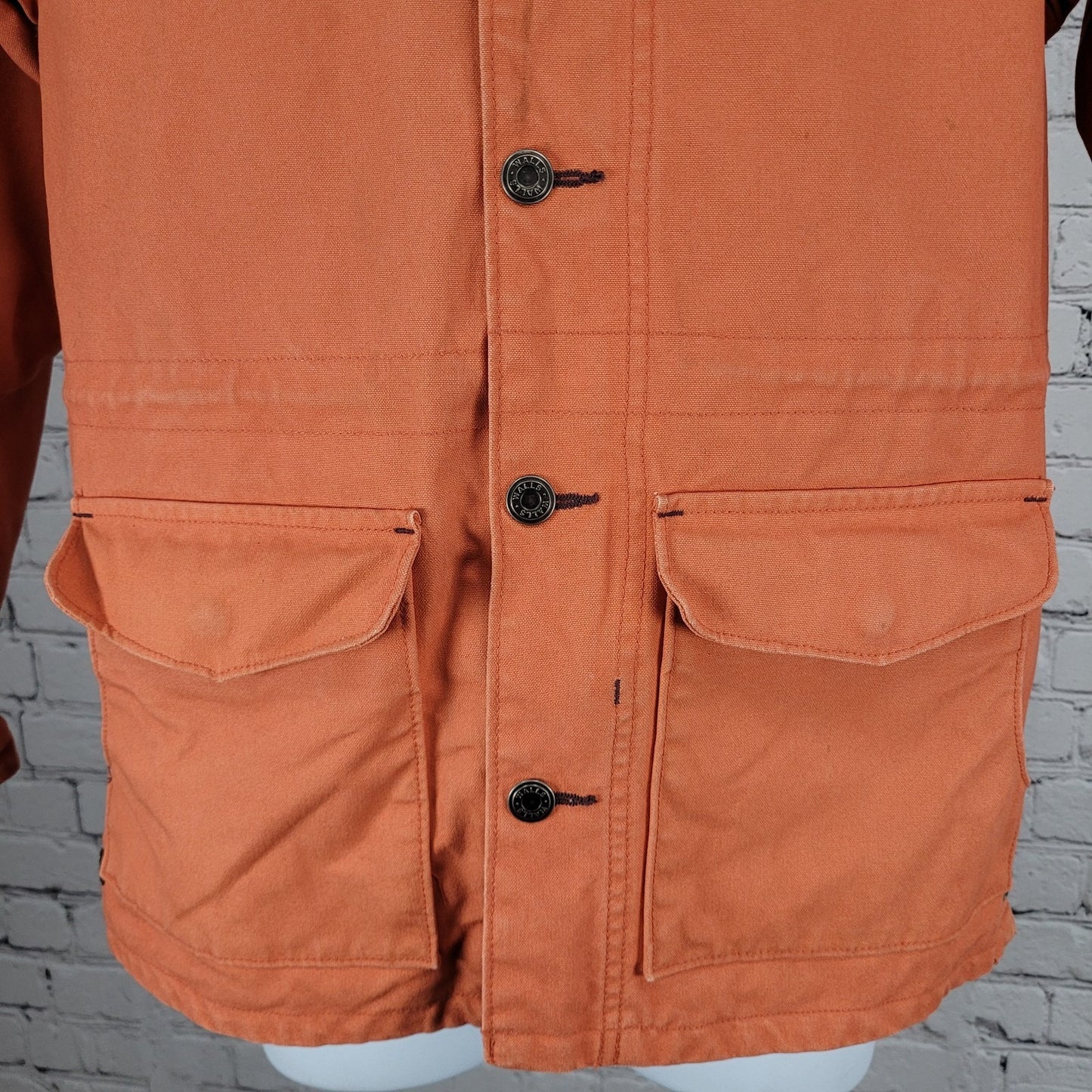 VTG Walls Orange Authentic Ranchwear Zip & Snap Jacket Boys Size Medium M 10-12