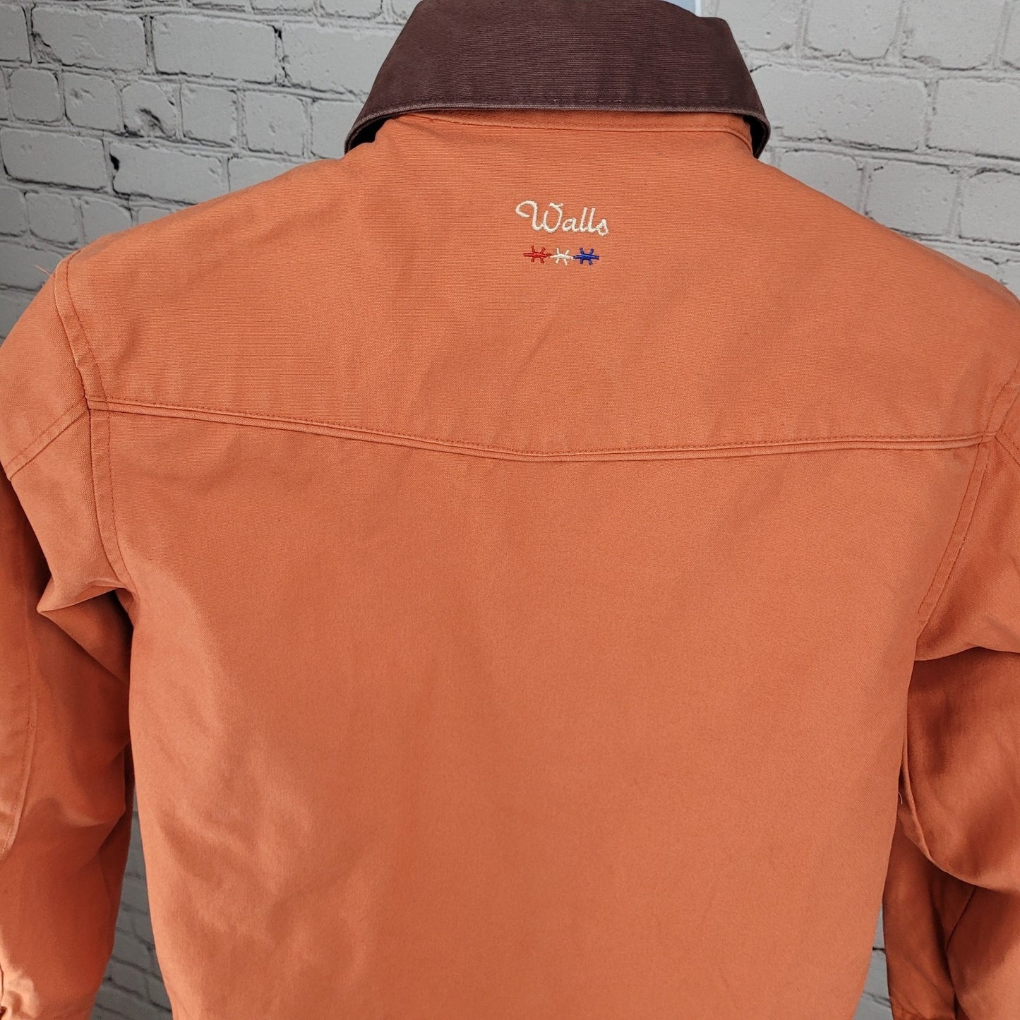 VTG Walls Orange Authentic Ranchwear Zip & Snap Jacket Boys Size Medium M 10-12