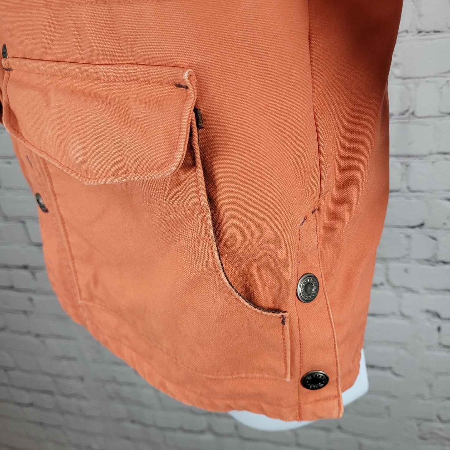 VTG Walls Orange Authentic Ranchwear Zip & Snap Jacket Boys Size Medium M 10-12