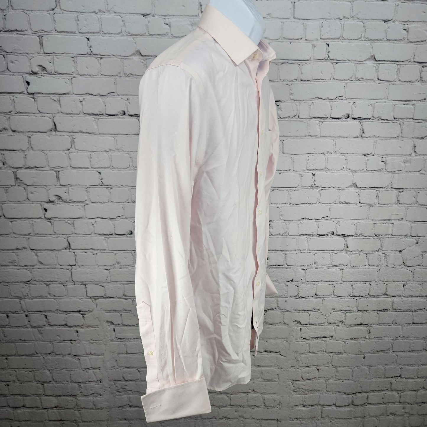 Jos A Bank Pink Egyptian Cotton Slim Signature Long Sleeve Dress Shirt 15-34
