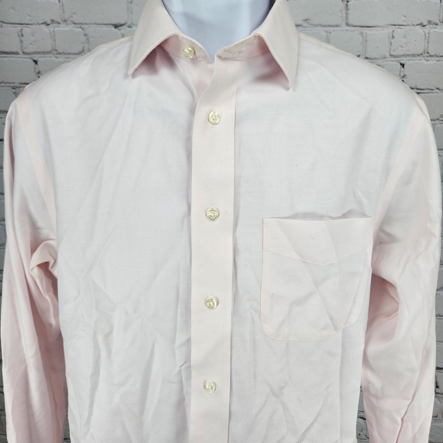 Jos A Bank Pink Egyptian Cotton Slim Signature Long Sleeve Dress Shirt 15-34