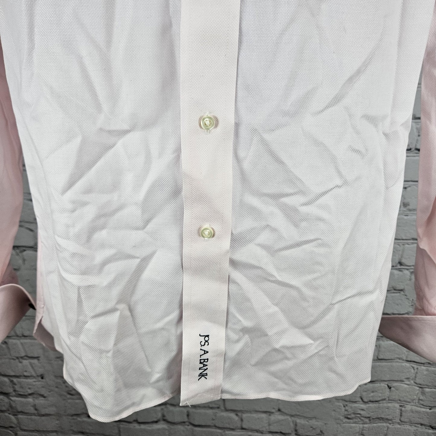 Jos A Bank Pink Egyptian Cotton Slim Signature Long Sleeve Dress Shirt 15-34