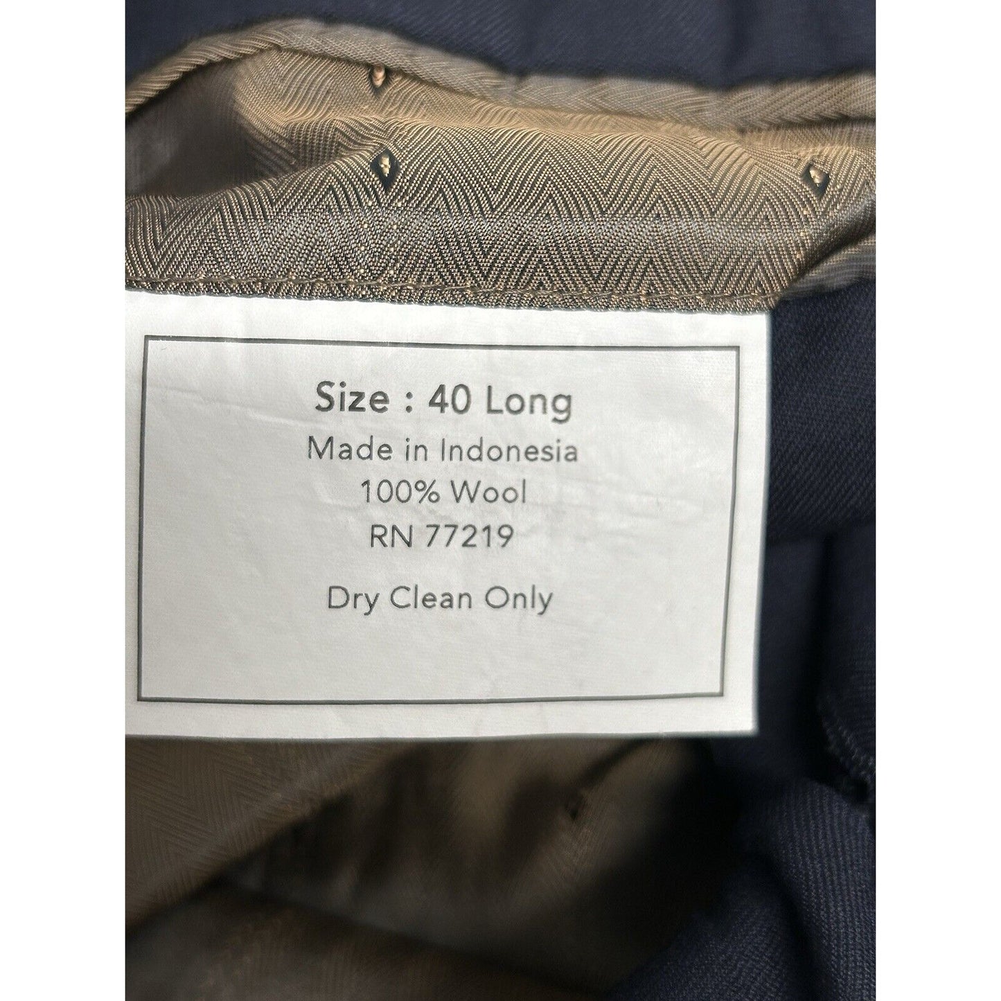 Joseph & Feiss Gold Dark Blue 100% Wool Two Button Blazer Jacket Men’s 40L