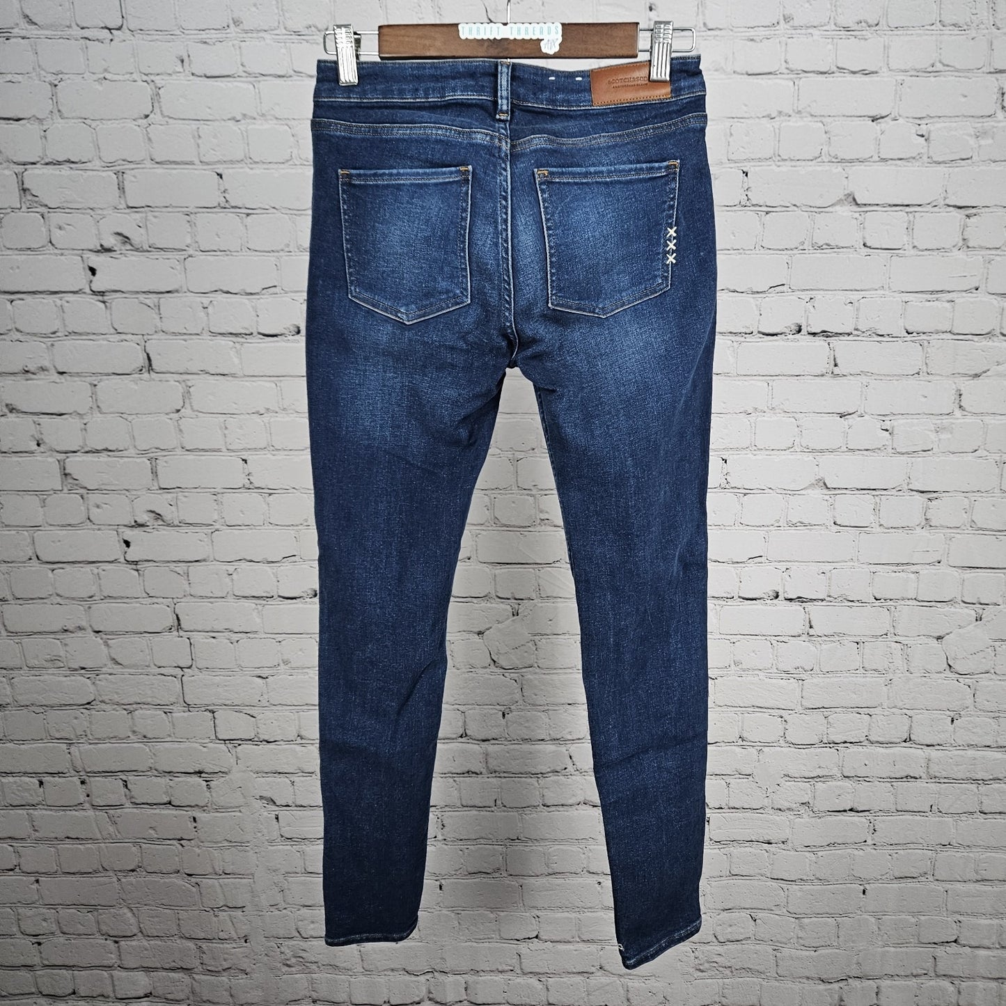 Scotch & Soda Blue Denim La Bohemienne Mid Rise Skinny Jeans 26 (26x30)