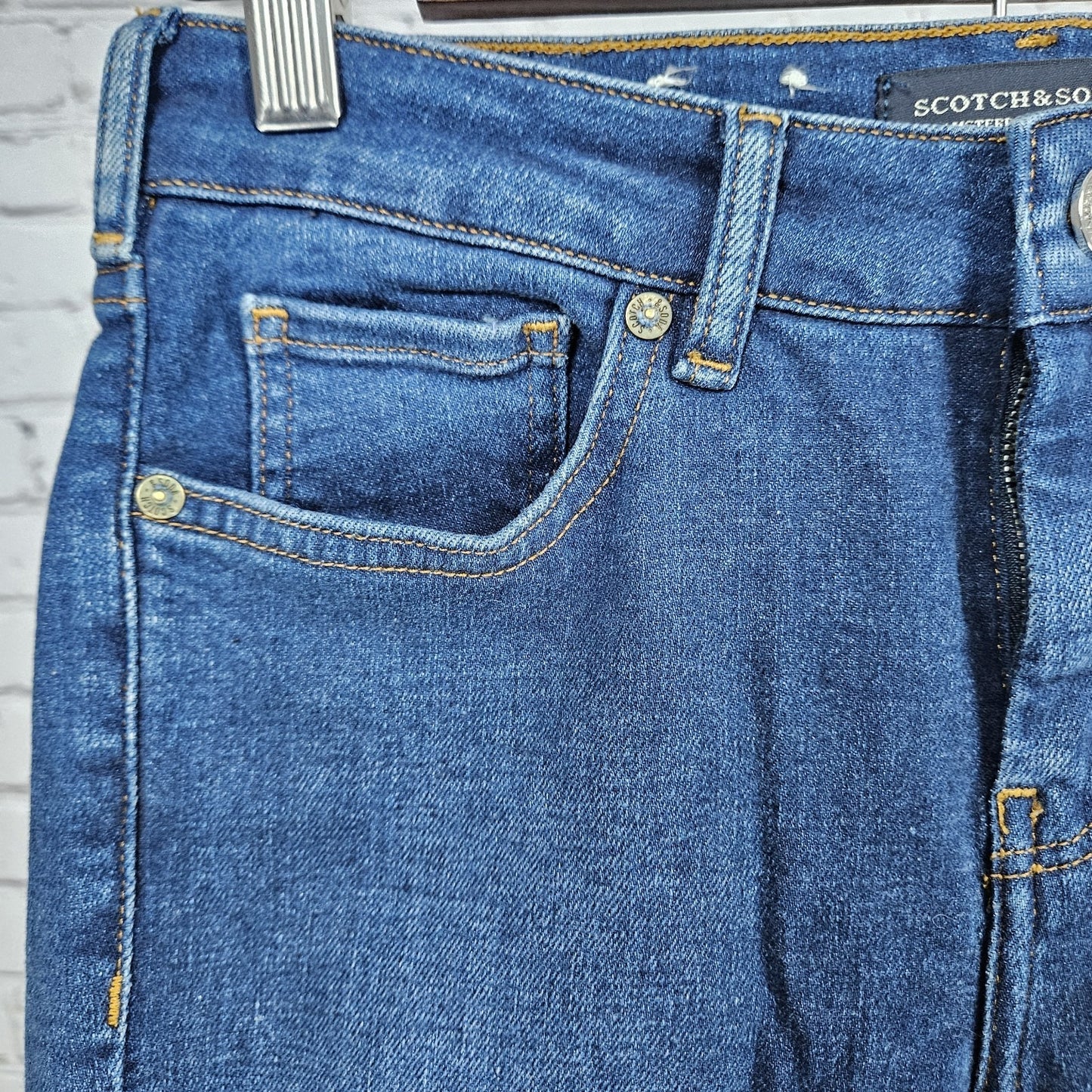 Scotch & Soda Blue Denim La Bohemienne Mid Rise Skinny Jeans 26 (26x30)