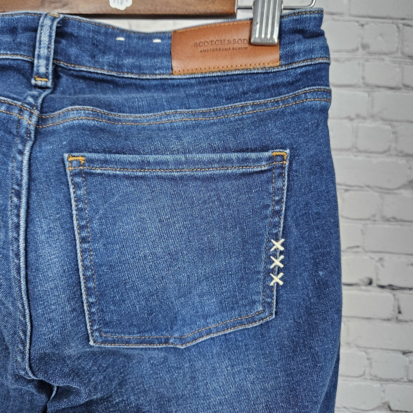 Scotch & Soda Blue Denim La Bohemienne Mid Rise Skinny Jeans 26 (26x30)