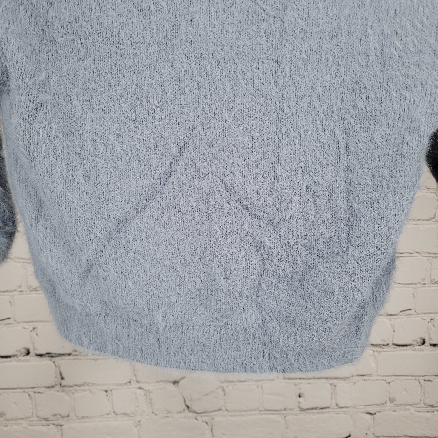 Zara Knitwear Fancy Collection Blue Argyle Heart Long Sleeve Sweater Girls 7